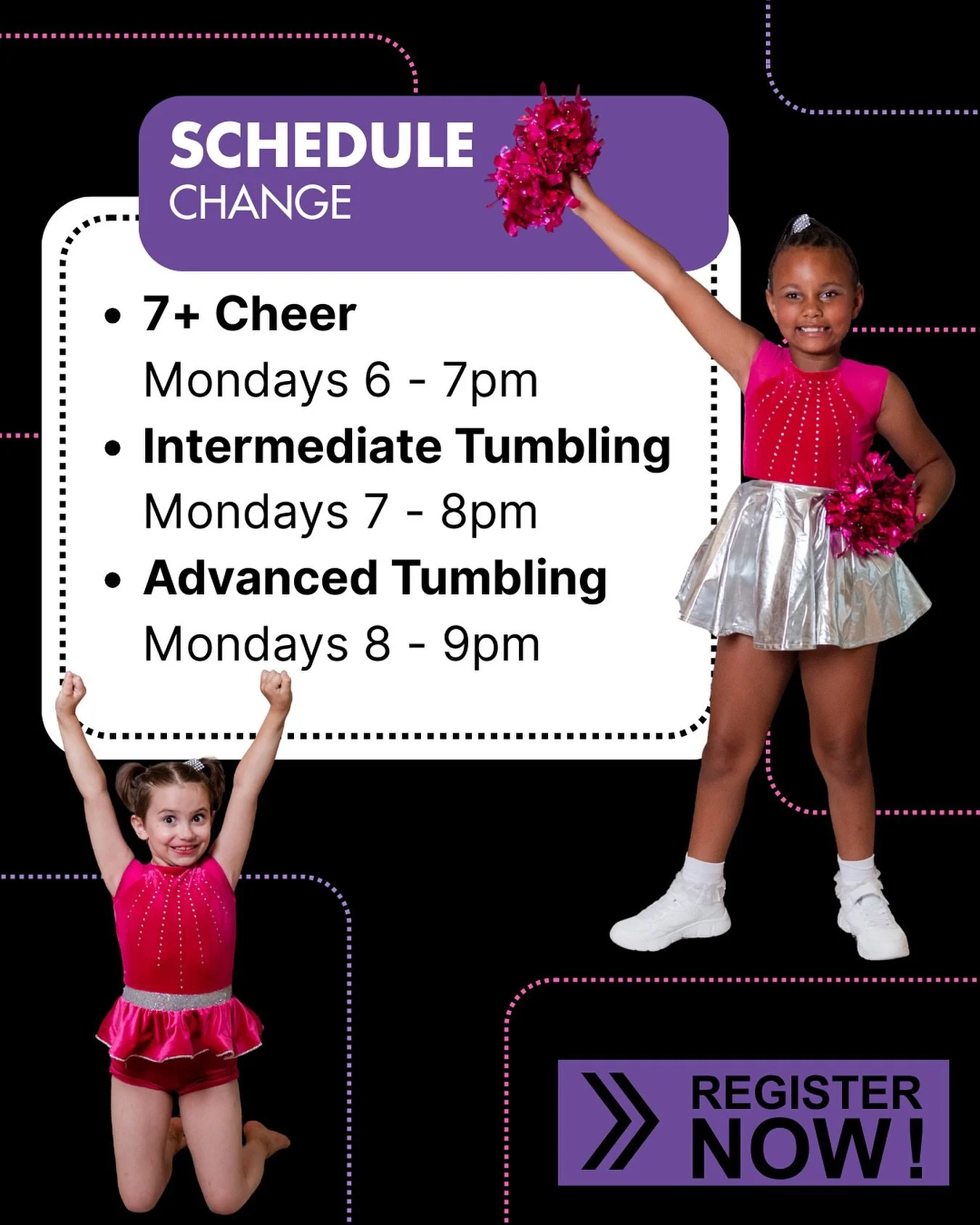 Please note the schedule change for a few of our classes! If these times now work for you, we have space! Register now!
&hellip;
#seriousdancingseriousfun #dazzledance  #dancecompany #munciedancestudio #munciedance #yorktowndancestudio #yorktowndance