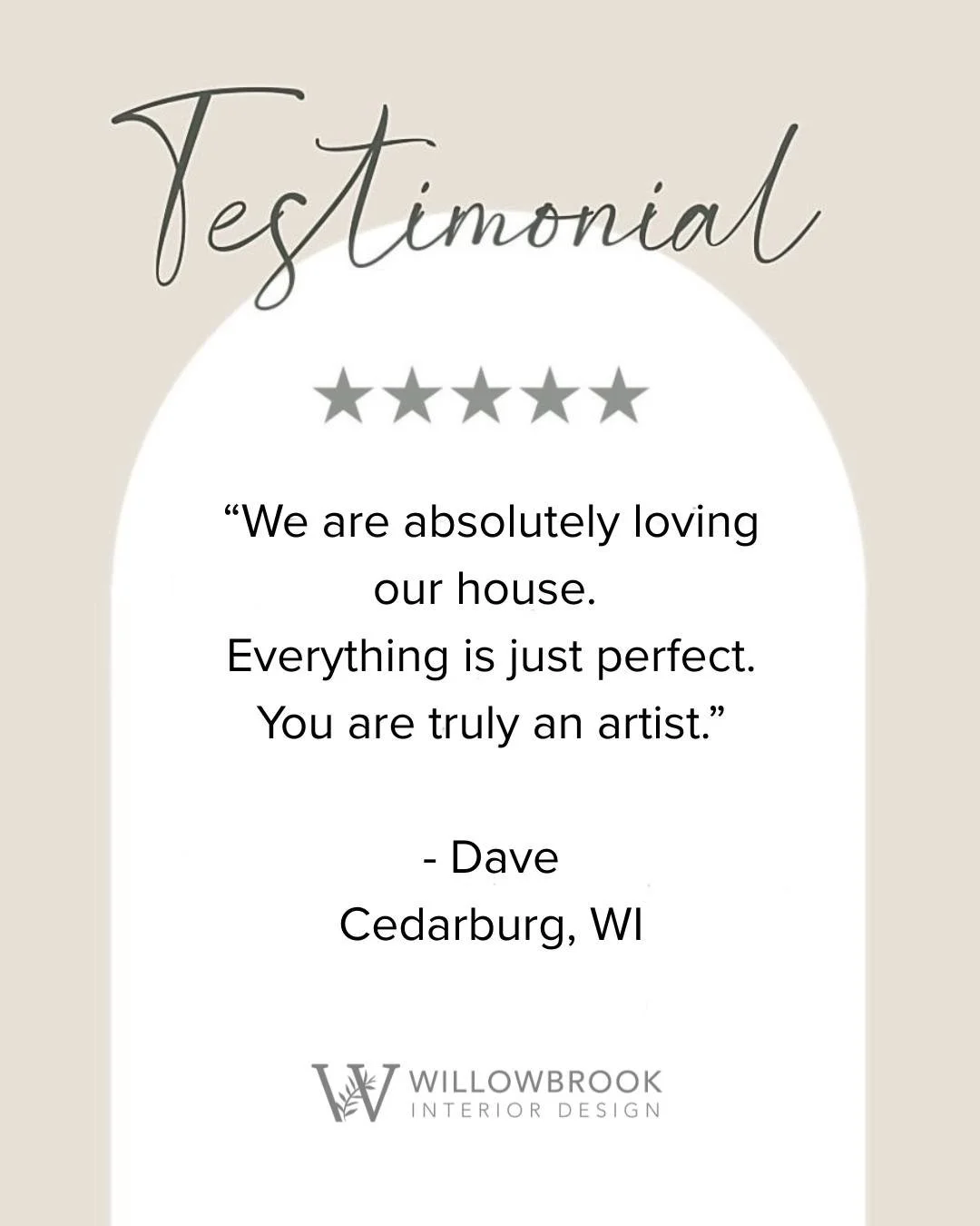 &ldquo;We are absolutely loving our house. Everything is just perfect. You are truly an artist.&rdquo;
&mdash; Dave, Cedarburg, WI

This kind of feedback means everything to us. When clients feel at ease in their homes and truly love the finished spa