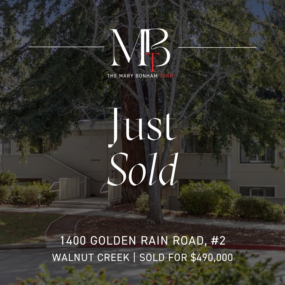 Congratulations to my clients on the  successful home sale! 👏 

JUST SOLD
1400 Golden Rain Road, #2
Walnut Creek 
$490,000

#walnutcreekrealtor #marybonhamrealestate #marybonhamrealestateteam #theagencyre #theagencynorcal