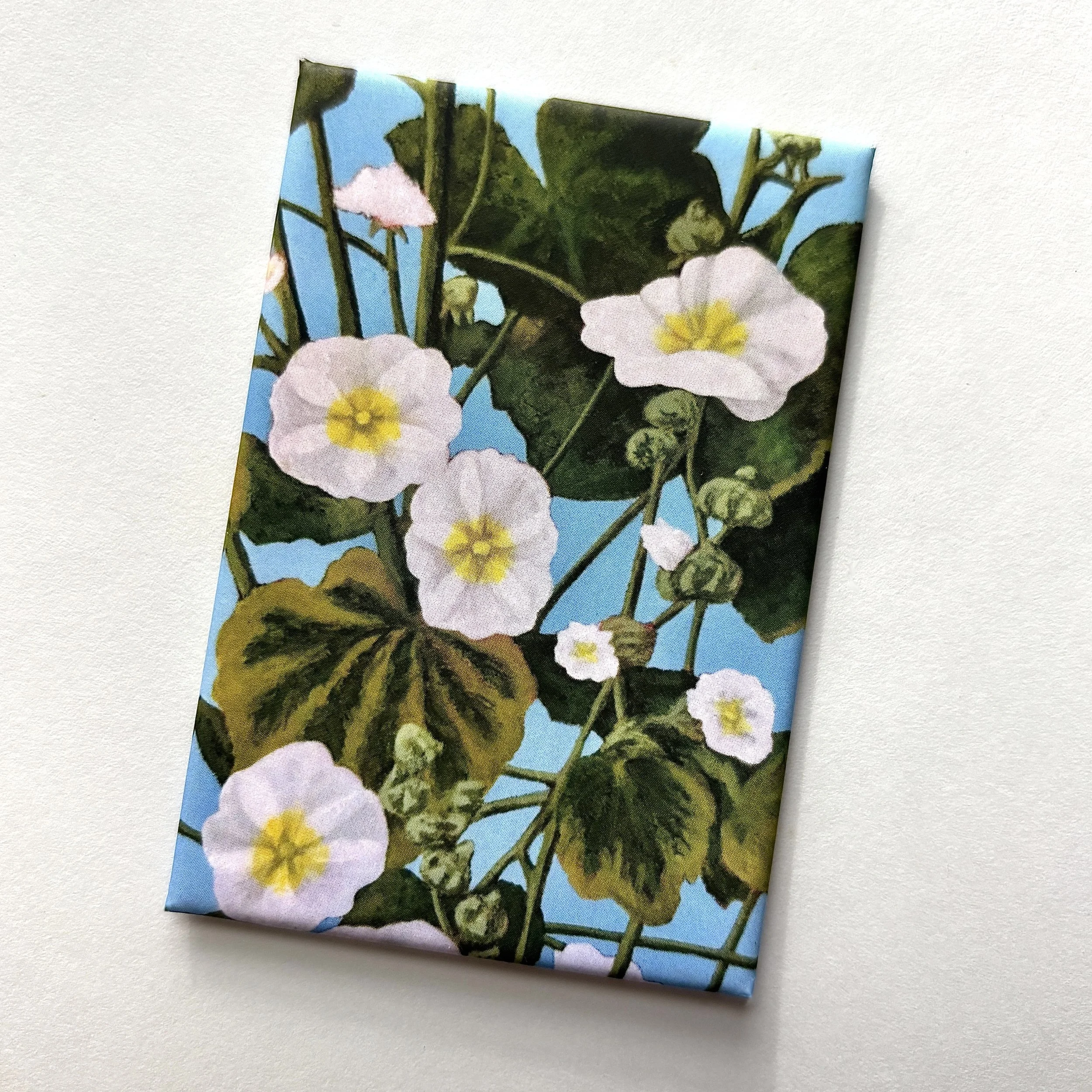 Towering Hollyhocks 2x3 inch fridge magnet: In Stock in Concord, MA