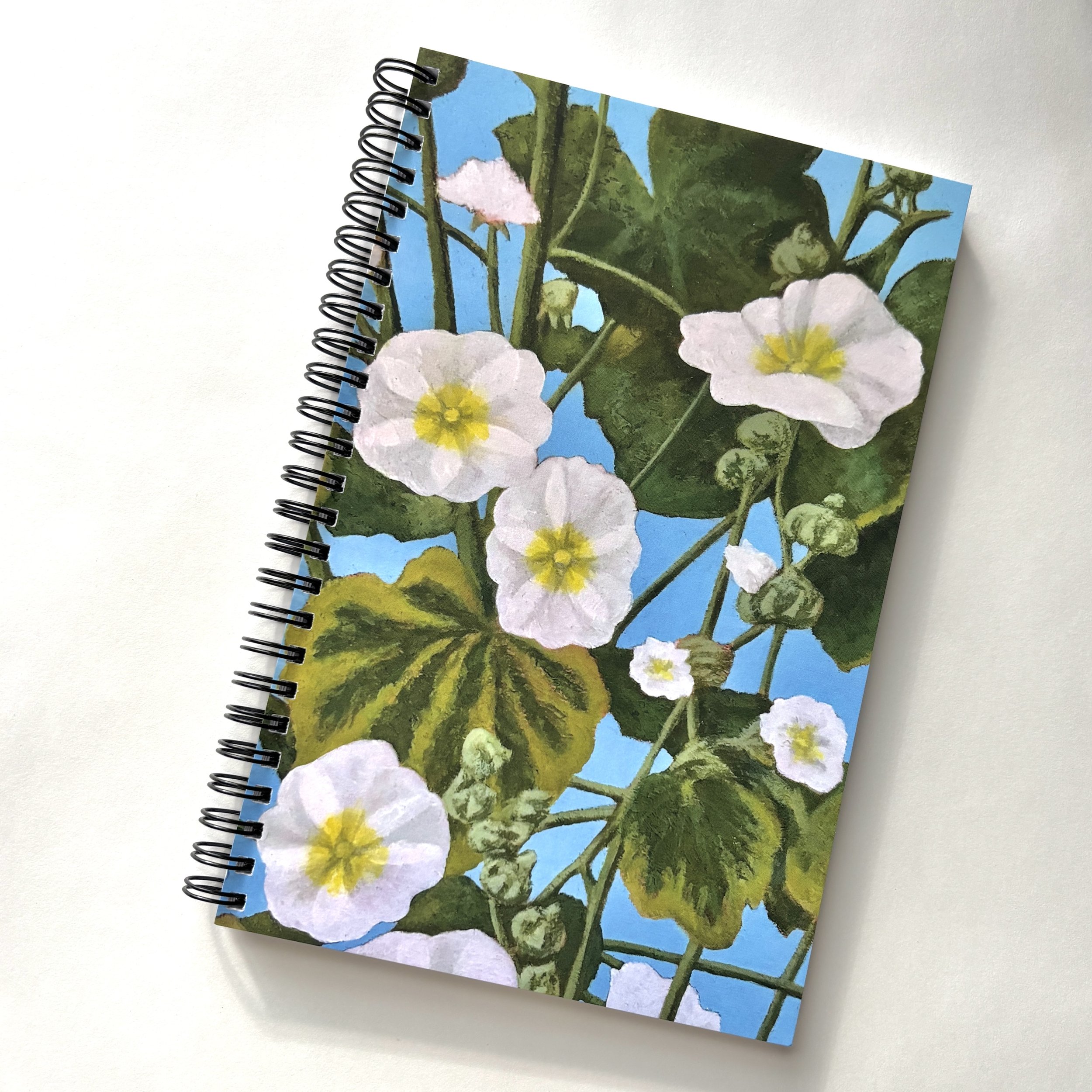 Towering Hollyhocks - Spiral Notebook: In Stock in Concord, MA