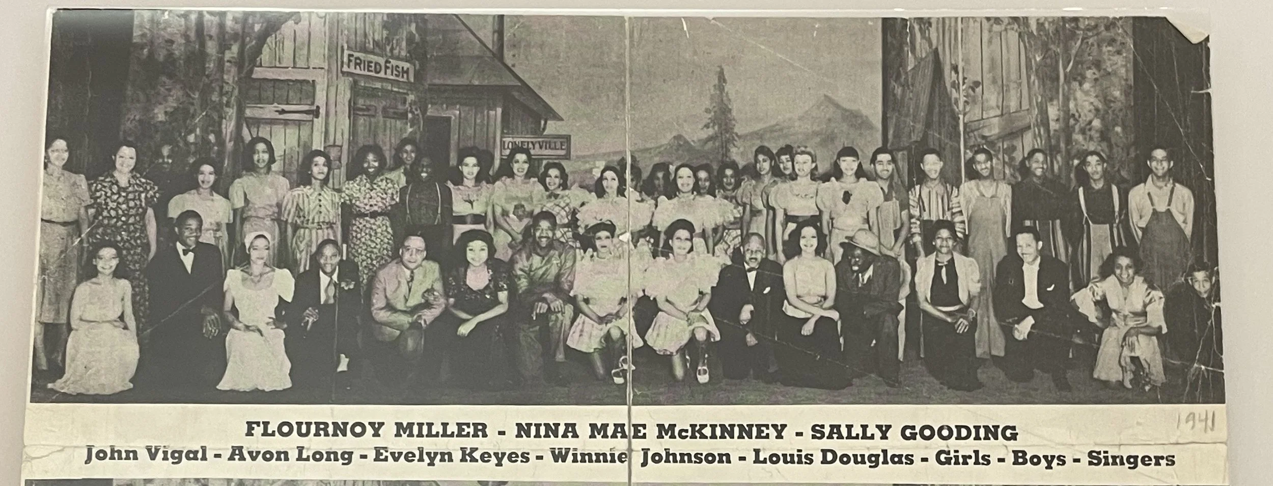 Most likely 02/21/41 Up Harlem Way (musical comedy) - Slim & Slam, Billie Holiday, Conway & Parks, Flournoy Miller, Nina Mae McKinney (Aunt Doris may be in the far right corner)