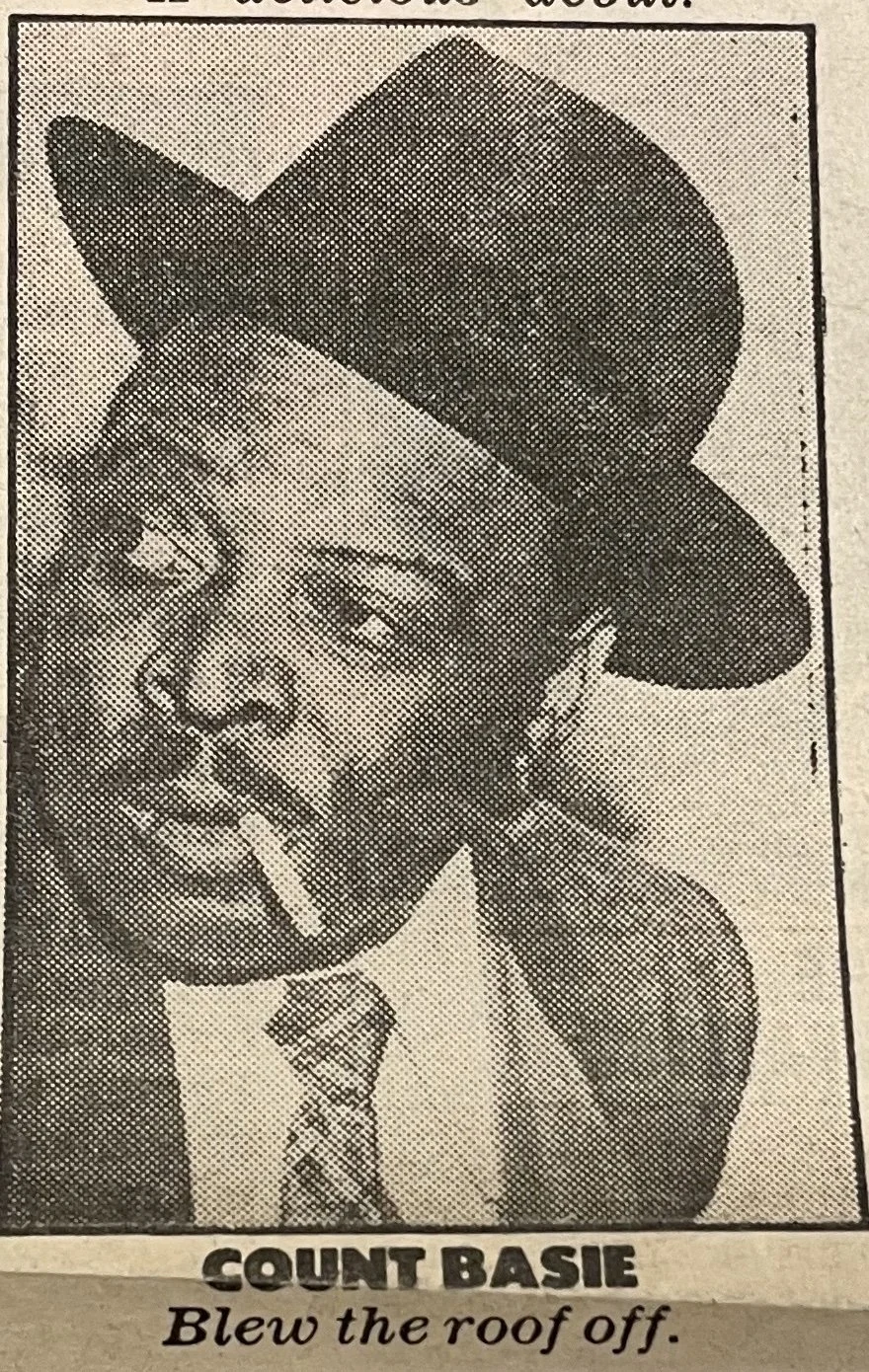 Apollo Theatre. NY Post. On The Town. Monday 05.20.1991.  Close Up Count Basie
