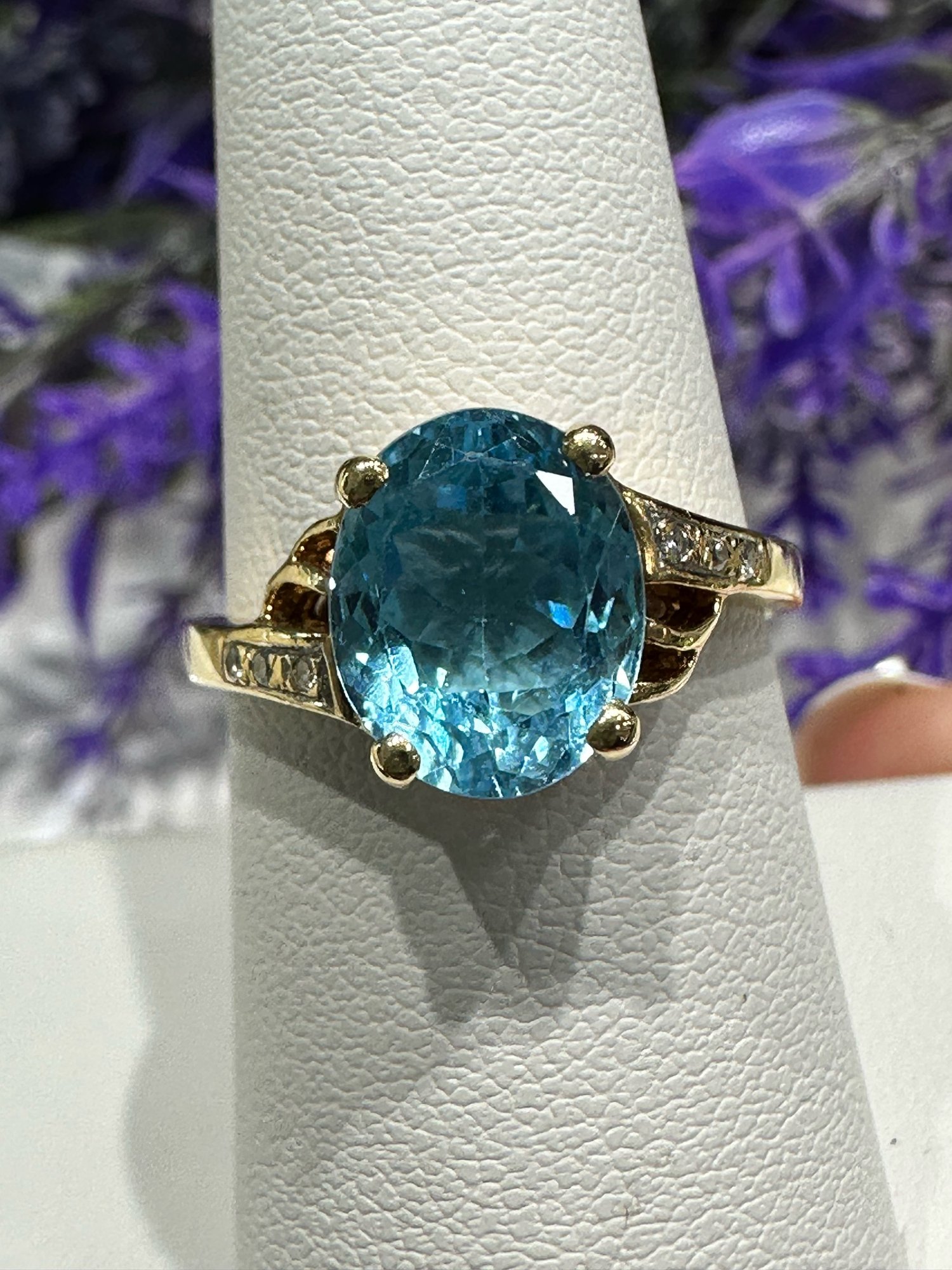 14k 2.5 CTW aquamarine ring — Stamos Luxury Bags