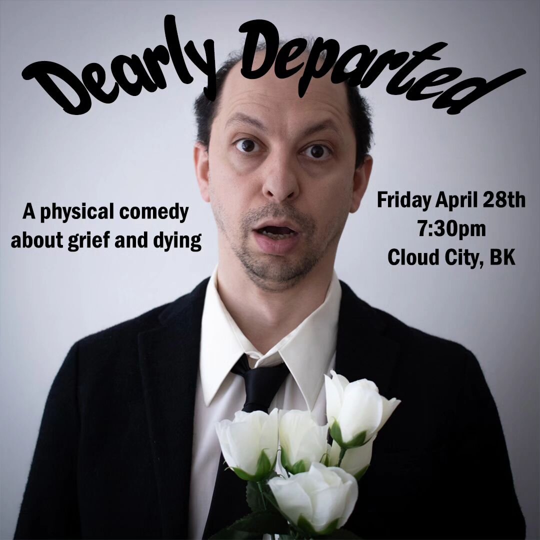 Our latest work DEARLY DEPARTED is a solo physical comedy starring @karimmuasher as a widower trying (and failing) to deliver a eulogy.

Premiering Friday April 28th at 7:30pm at @thecloudcity on a double bill with storyteller @ianyesok 

Ticket link