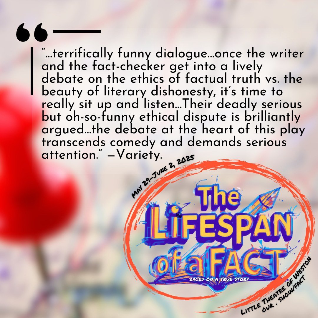 ๐ Don’t just take our word for it…
๐ญ The Lifespan of a Fact is as sharp as it is hilarious — a must-see that dives deep into truth, storytelling, and everything in between. Join us May 29–June 2 at Leavenworth Local Hotel!