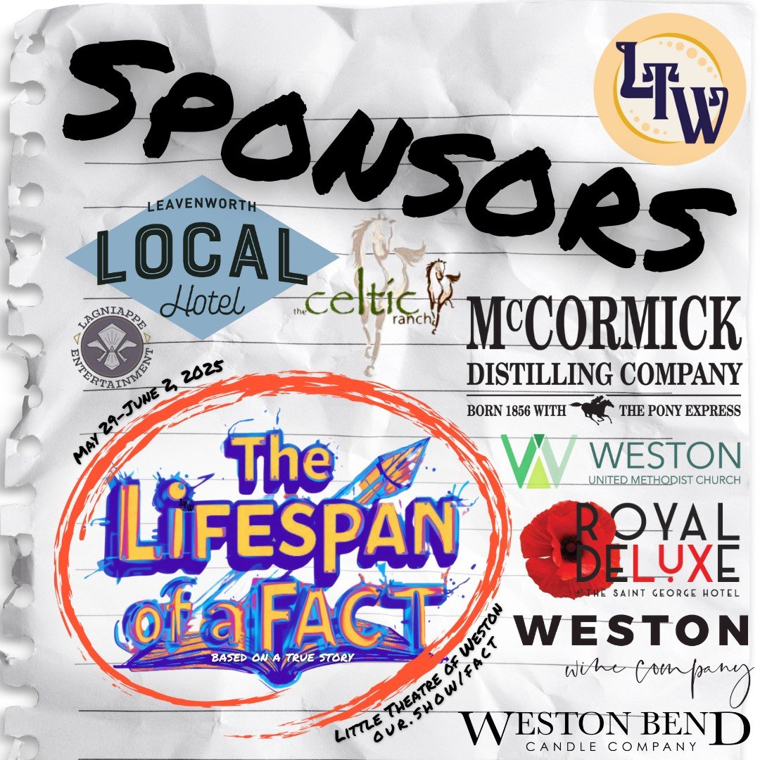 π A Standing Ovation for Our Sponsors! π
As we prepare to open The Lifespan of a Fact, we’re throwing a HUGE spotlight on the local legends who help make every moment of magic—our incredible season sponsors! We want to give a heartfelt