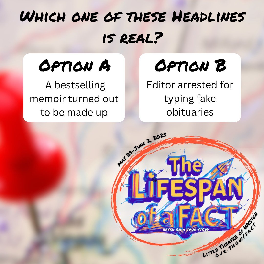 π΅οΈ‍βοΈ FACT CHECK FRIDAY π°
Two outrageous headlines. One is 100% true.
Which one actually happened?
A) A bestselling memoir turned out to be made up
B) Editor arrested for typing fake obituaries
π€ Drop your guess in the comments! Can you do i