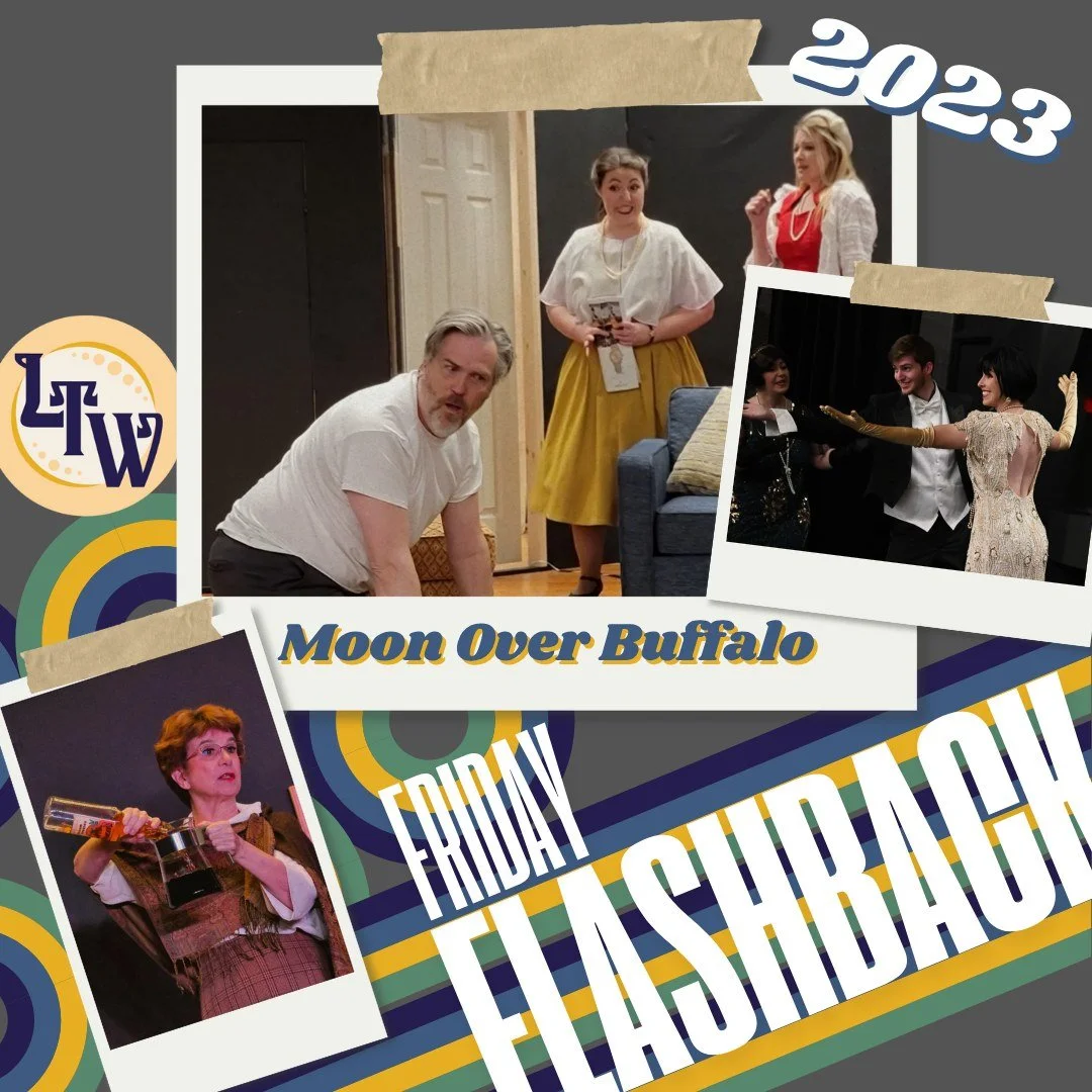 🌙#FridayFlashback🌙

Cue the chaos! Our first stage play - Moon Over Buffalo - had lots of slamming doors, mistaken identities, and NONSTOP laughter. 

Featuring Alexa Cary as Charlotte Hay, Charles Pridgen as George Hay, Hannah Magee as Roz, Mitche