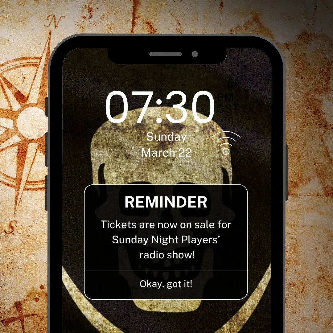 Tickets are now on sale for Sunday Night Players: Treasure Island.

Set your reminder. Claim your spot. Gather your crew. We sail at 7:30.

#SundayNightPlayers #TreasureIsland #LiveRadioTheatre #JourneyIntoTheClassics #AudioDrama #TheatreWeston