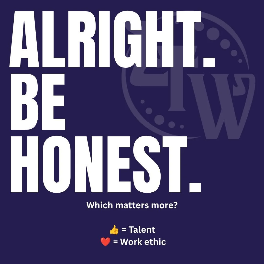 Alright. Be honest. 👀

Which matters more overall: raw talent&hellip; or relentless work ethic?

React to vote:
👍 Talent
❤️ Work ethic

Give your story, if you dare. 

#SoundOff #ActorLife #TheatreTruths #TheatreWeston