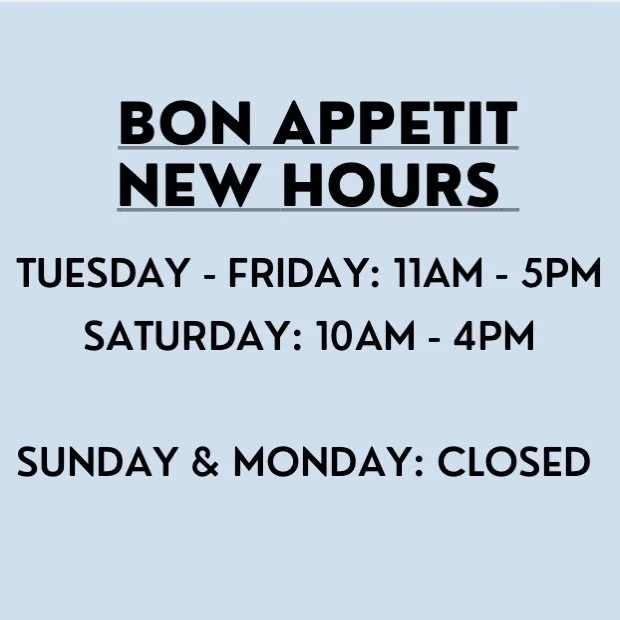 NEW HOURS 🚨 starting this Tuesday, April 14th!