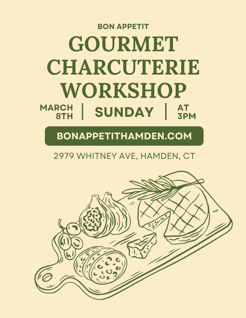 Gourmet Charcuterie Board Workshop: March 8TH: 3pm