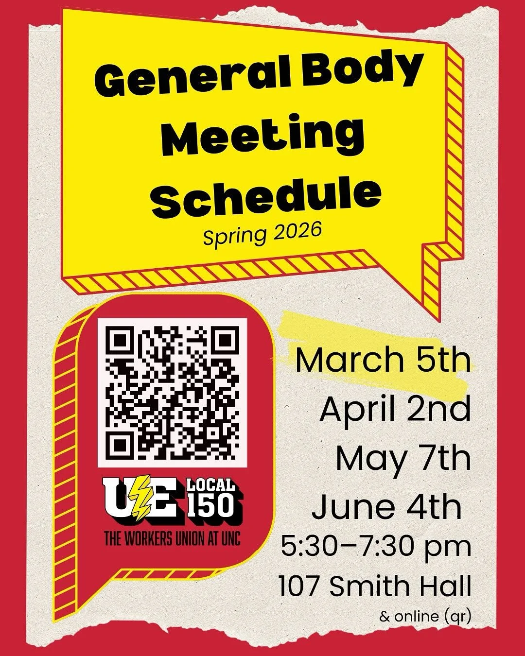 Join us this Thursday (5/8) for our monthly general body meeting in Smith 107 or online! New and interested members welcome! GBMs are the first Thursday of every month.