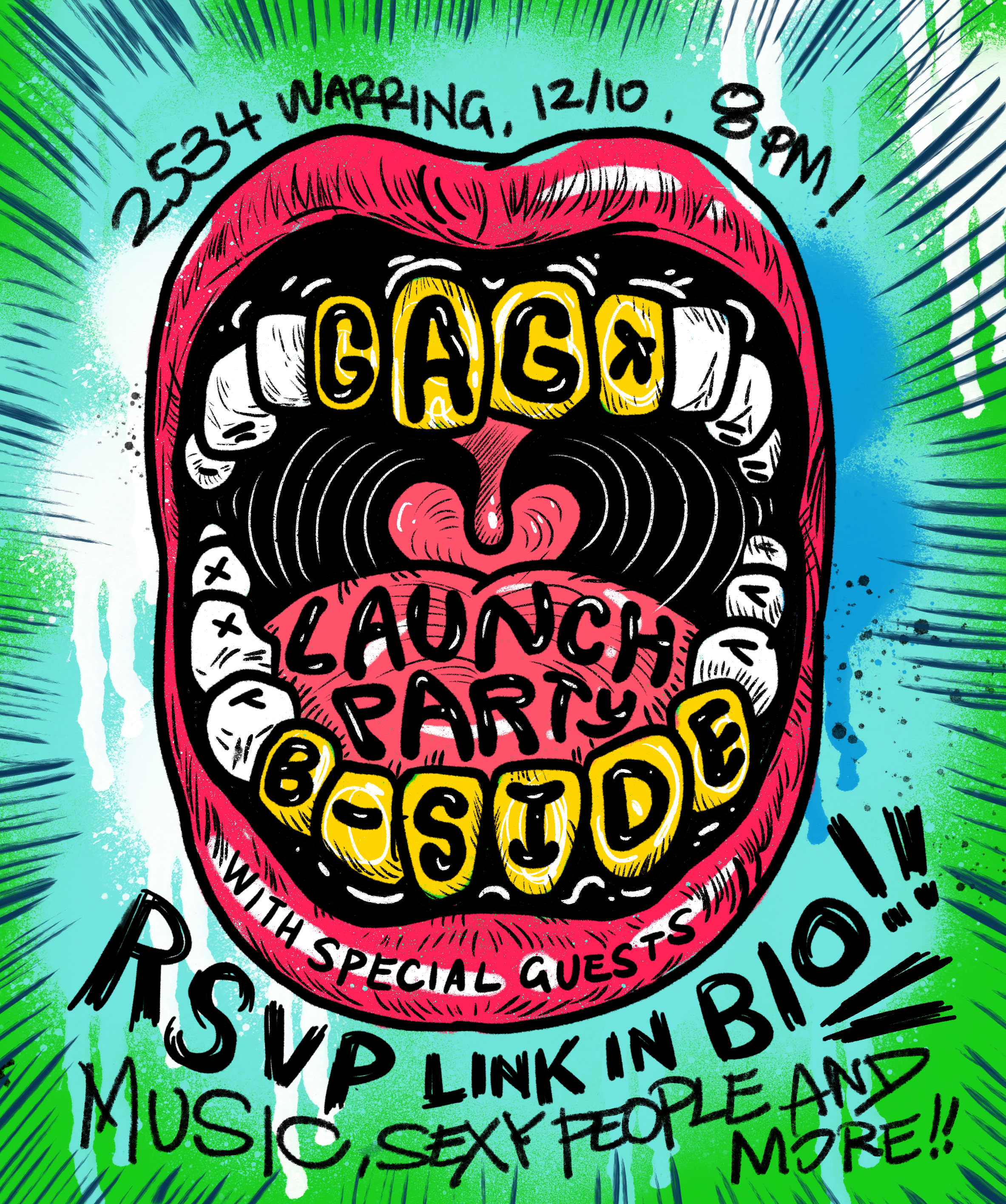 GAG Magazine X B-Side launch party invite