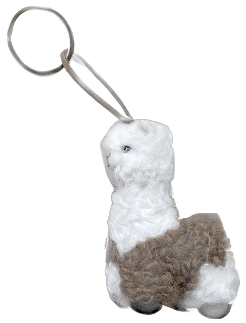 INCT Alpaca Fuzzball Keychain Assorted Greys