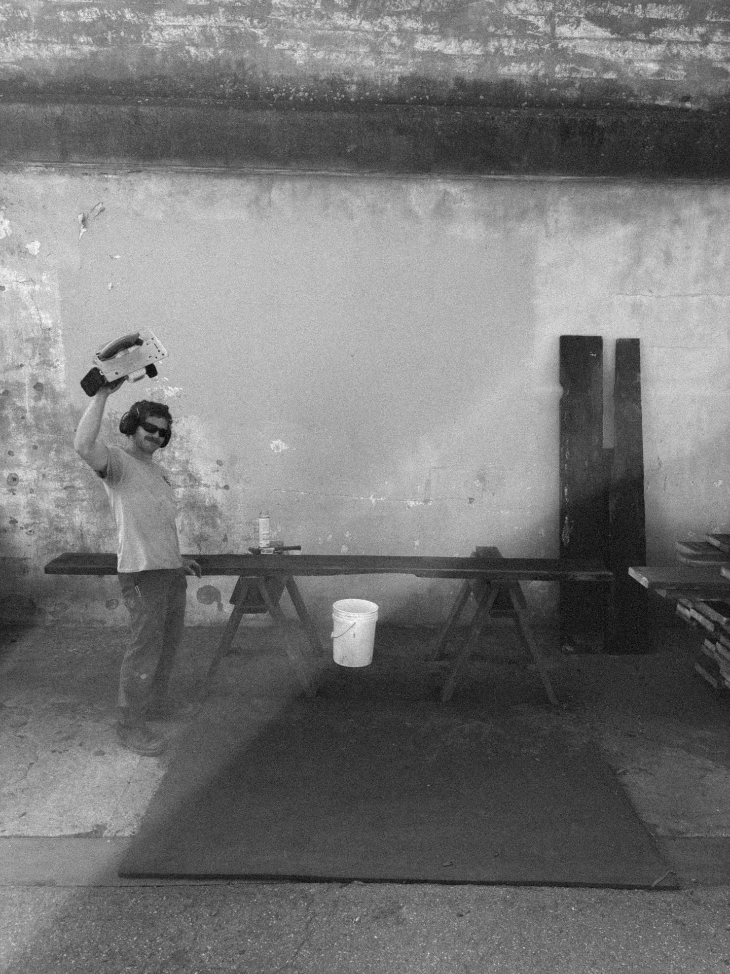 &ldquo;Sawhorse Vernaculars, a bluecollar triptych.&rdquo; (2026). Pixels on screen. 

This series of photos by Joe Gibson (b.1993) juxtaposes three typologies of improvised work tables, offering a window into ad hoc problem solving and vernacular de