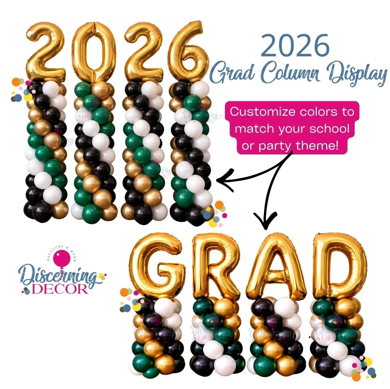 Grad Column & Stack Celebration Package