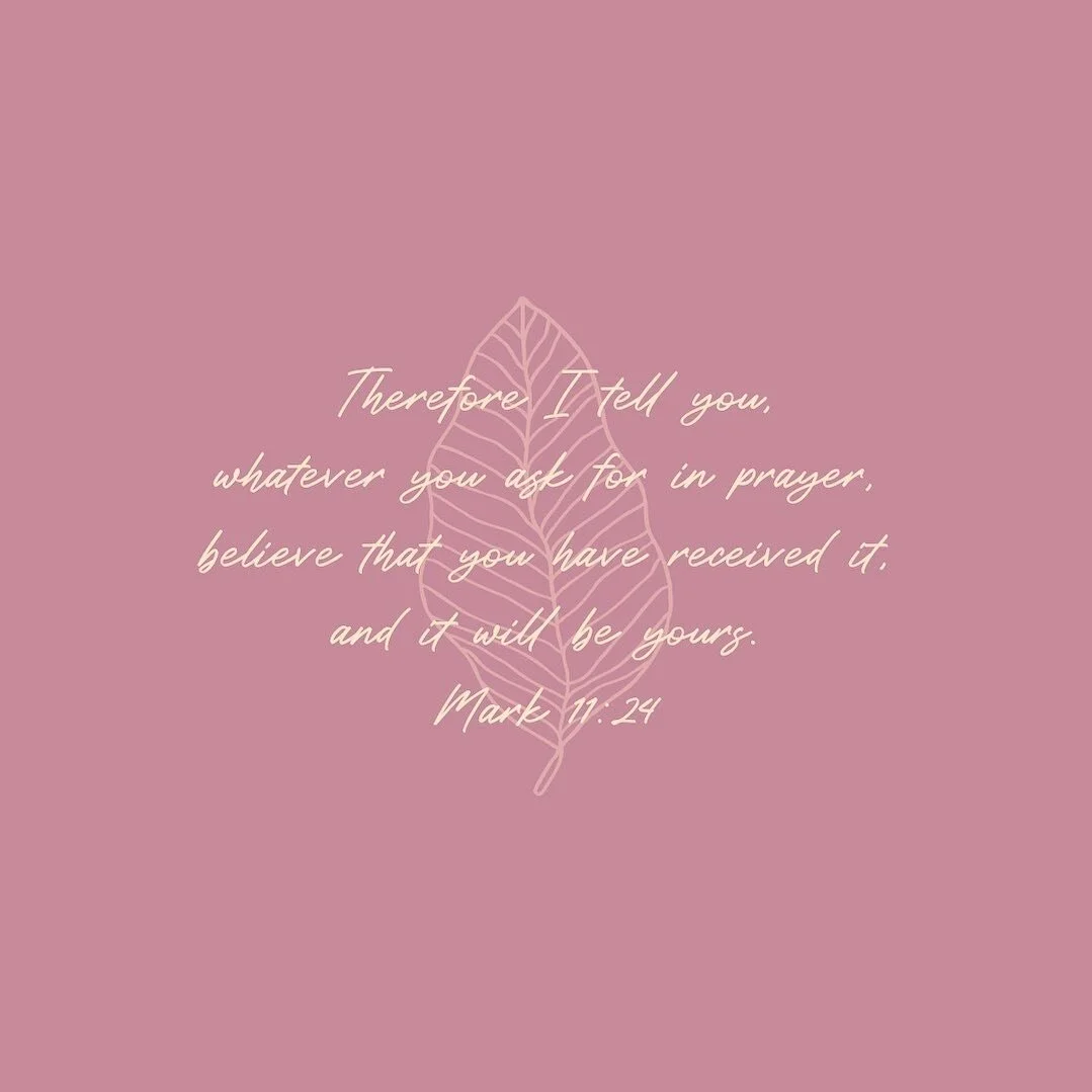 Believe that you have received it🤍

#bible #bibleverses #blogjourney #christianblogger #dailystruggles #encouragement #faith #faithblogger #faithfilledpromises #faithfulinprayer #GodsStrength #Godspromises #myfaith #pleaseGod #praying #praiseGod #pe