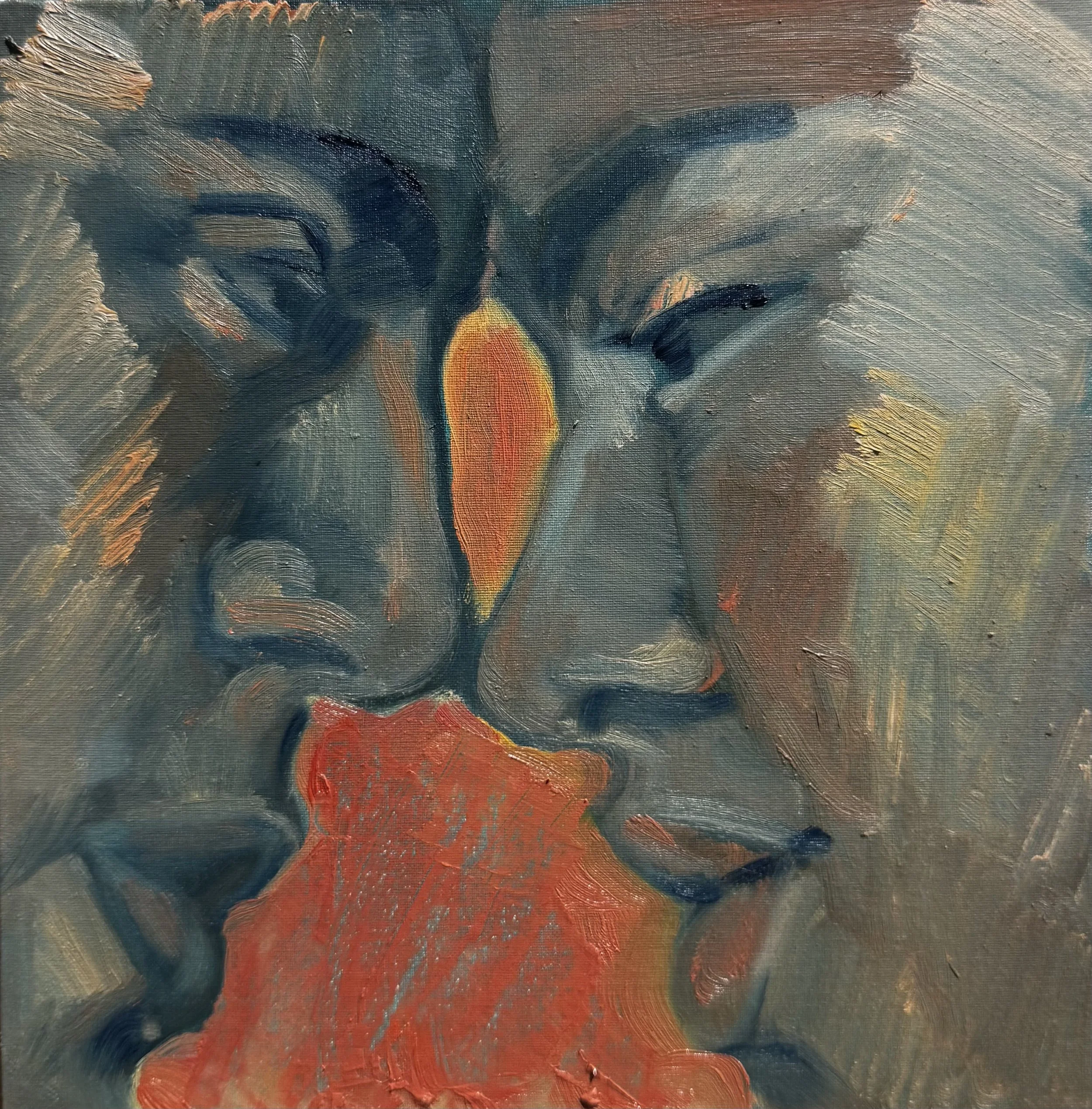 "entre nos" 8 x 8 oil on panel