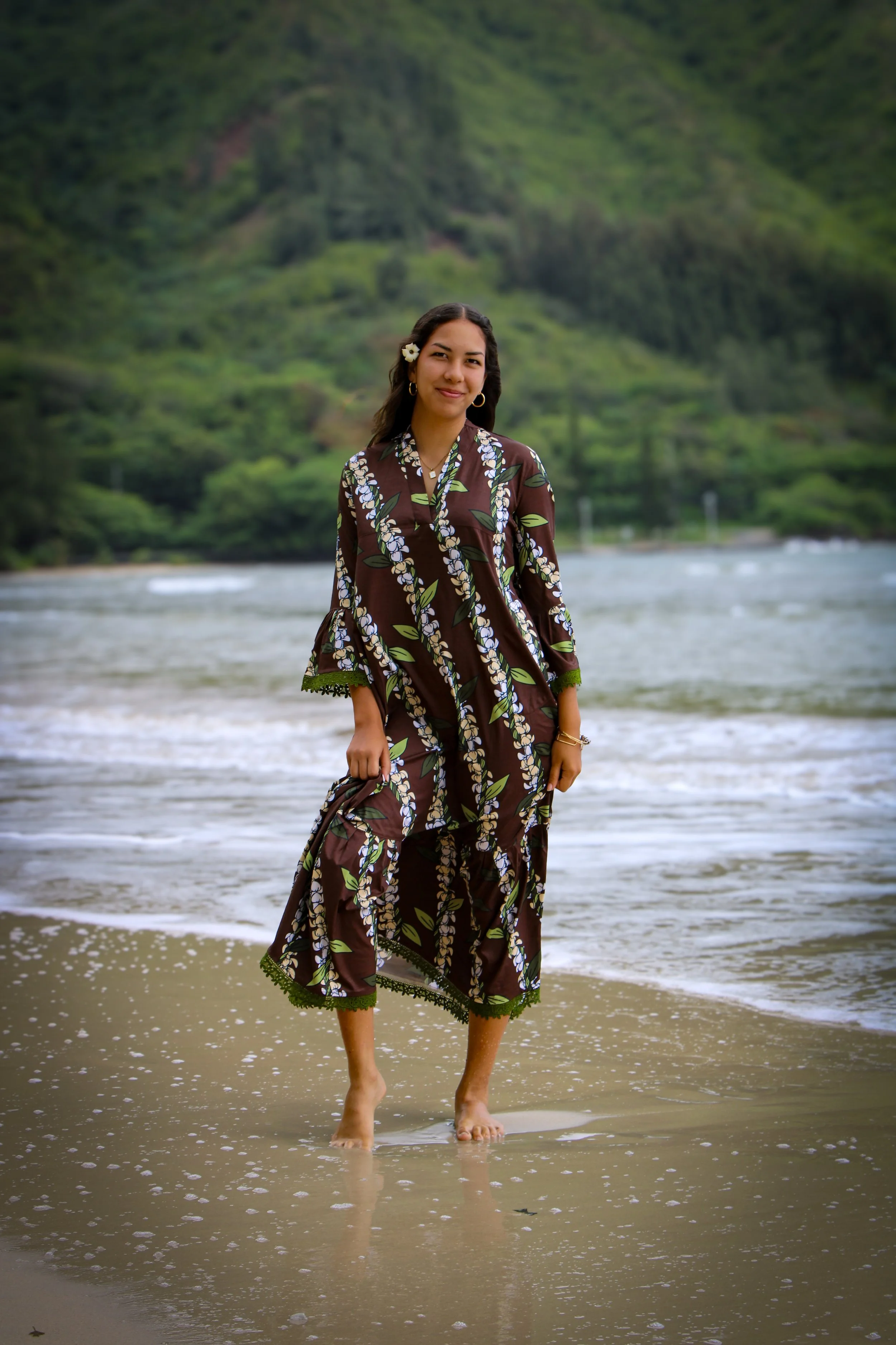 Puakenikeni Ti-leaf Collection Ka'i'ini Dress Long