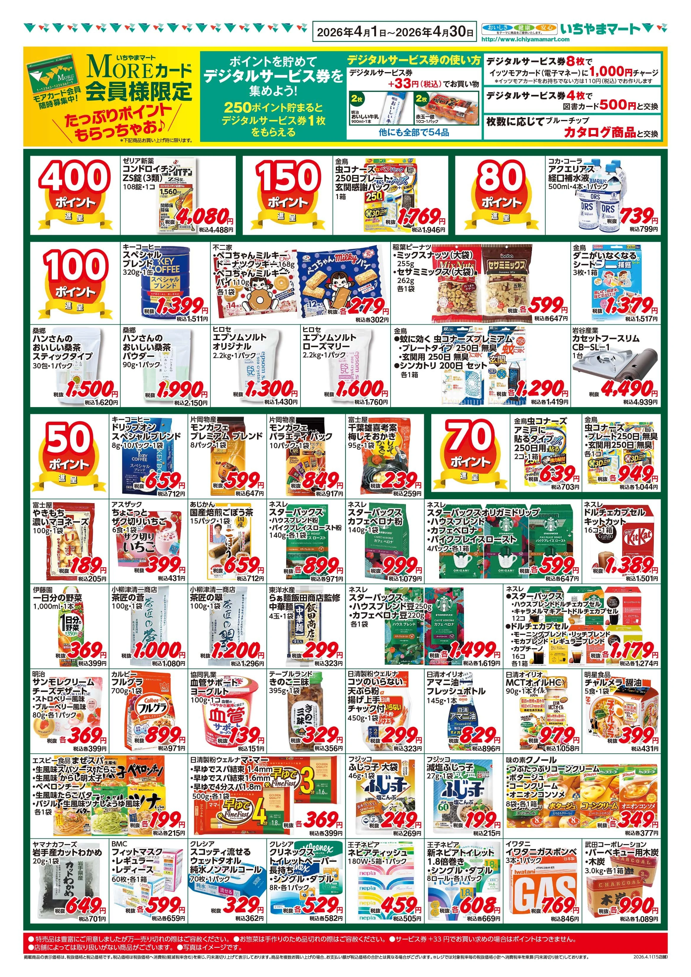 今月のポイントセール