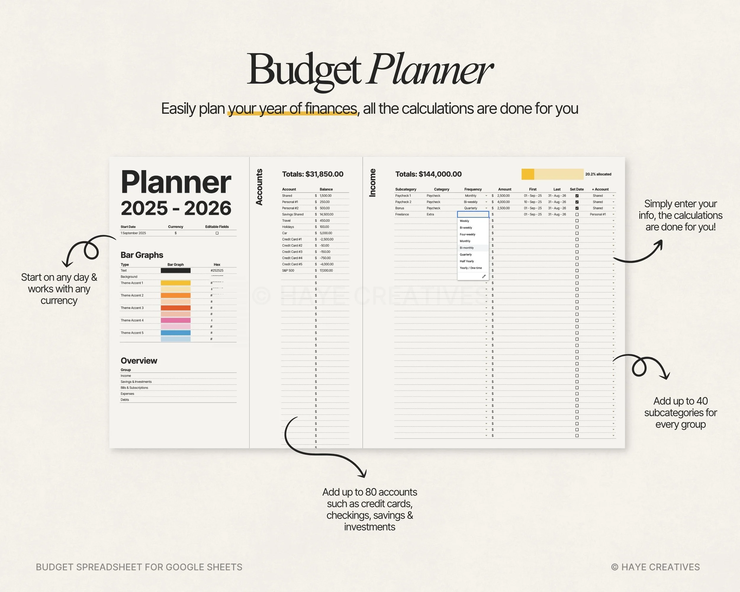 budget planner sheet