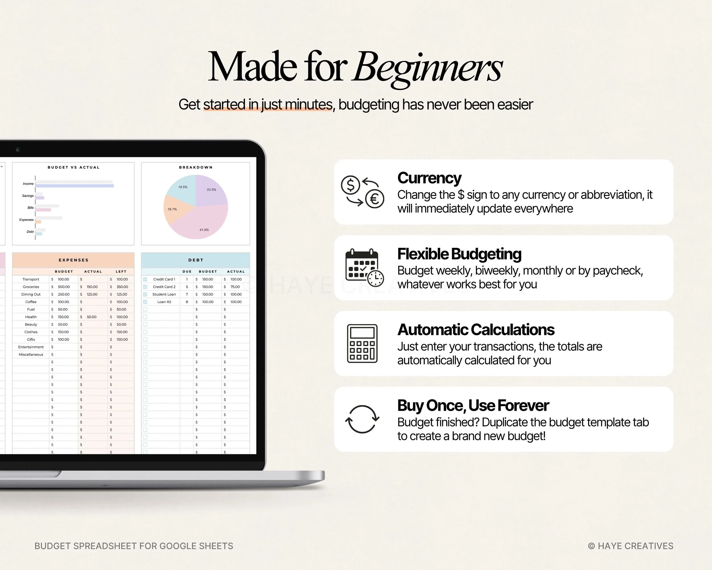 budget made for beginners