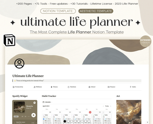 Elevate Your Life Organization: Aesthetic Ultimate Life Planner Notion