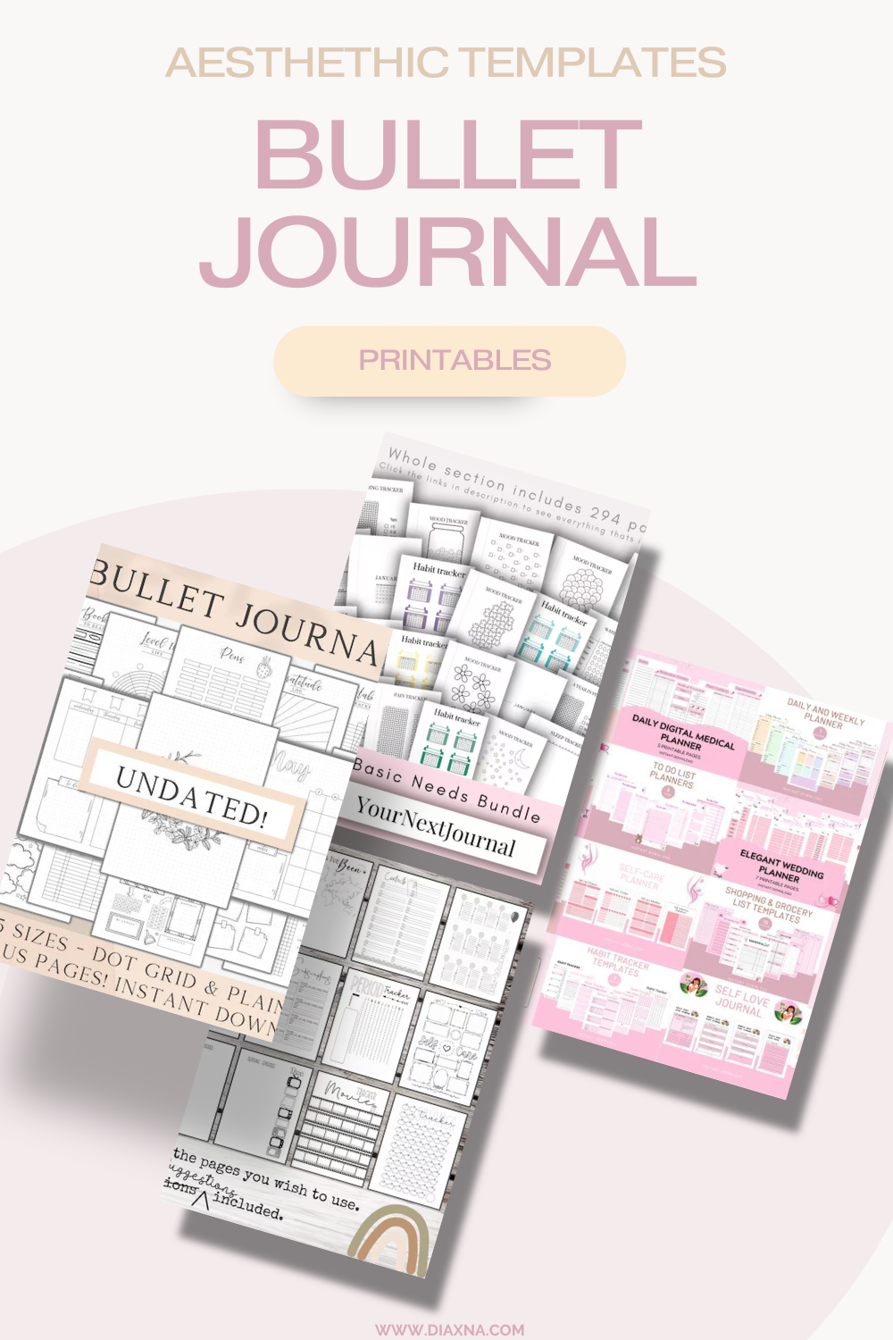 A5 Weekly Layout on 2 Pages - Bullet Journal Printable Template