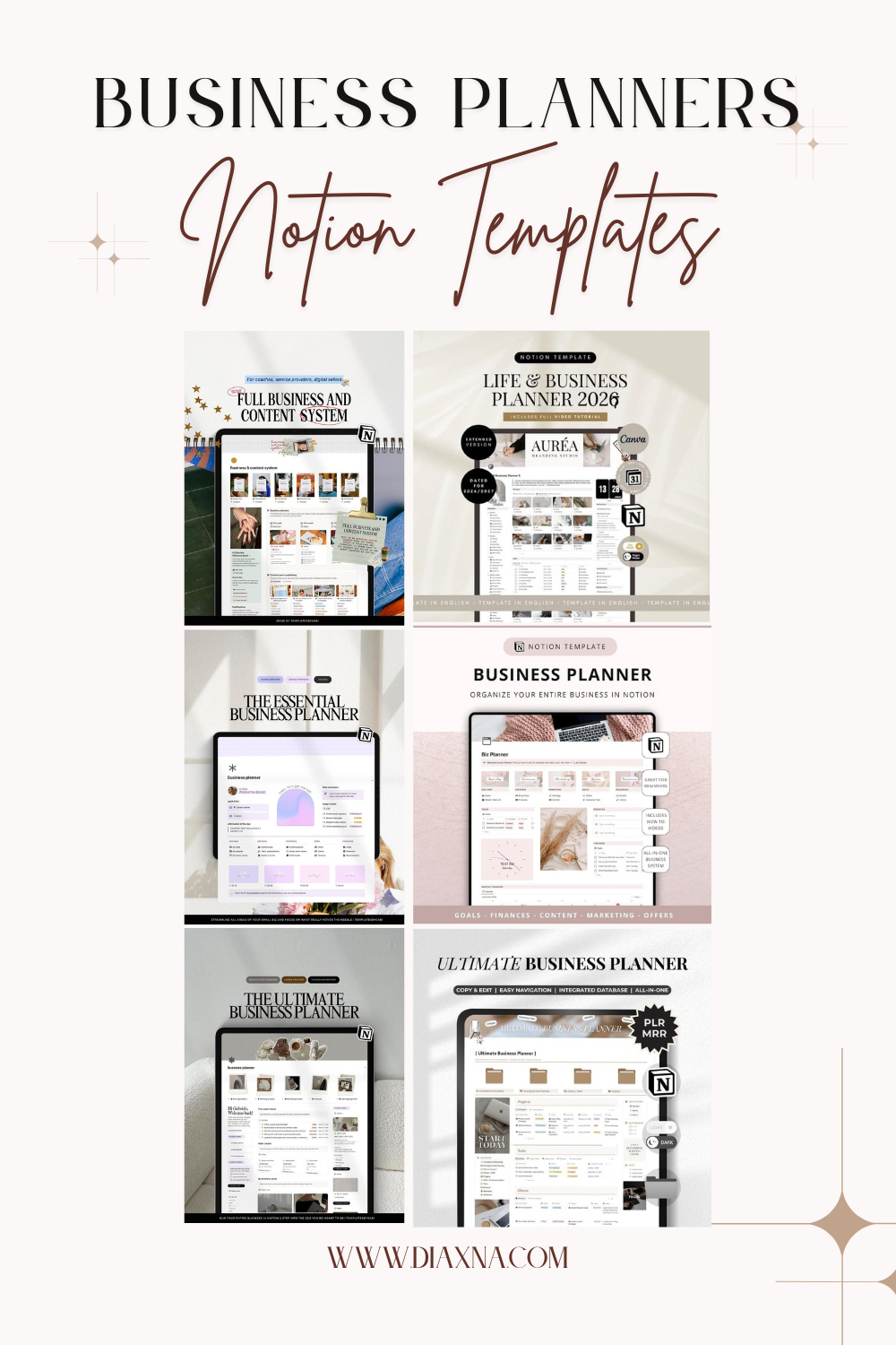 6 All-in-One Notion Business Templates for Entrepreneurs!