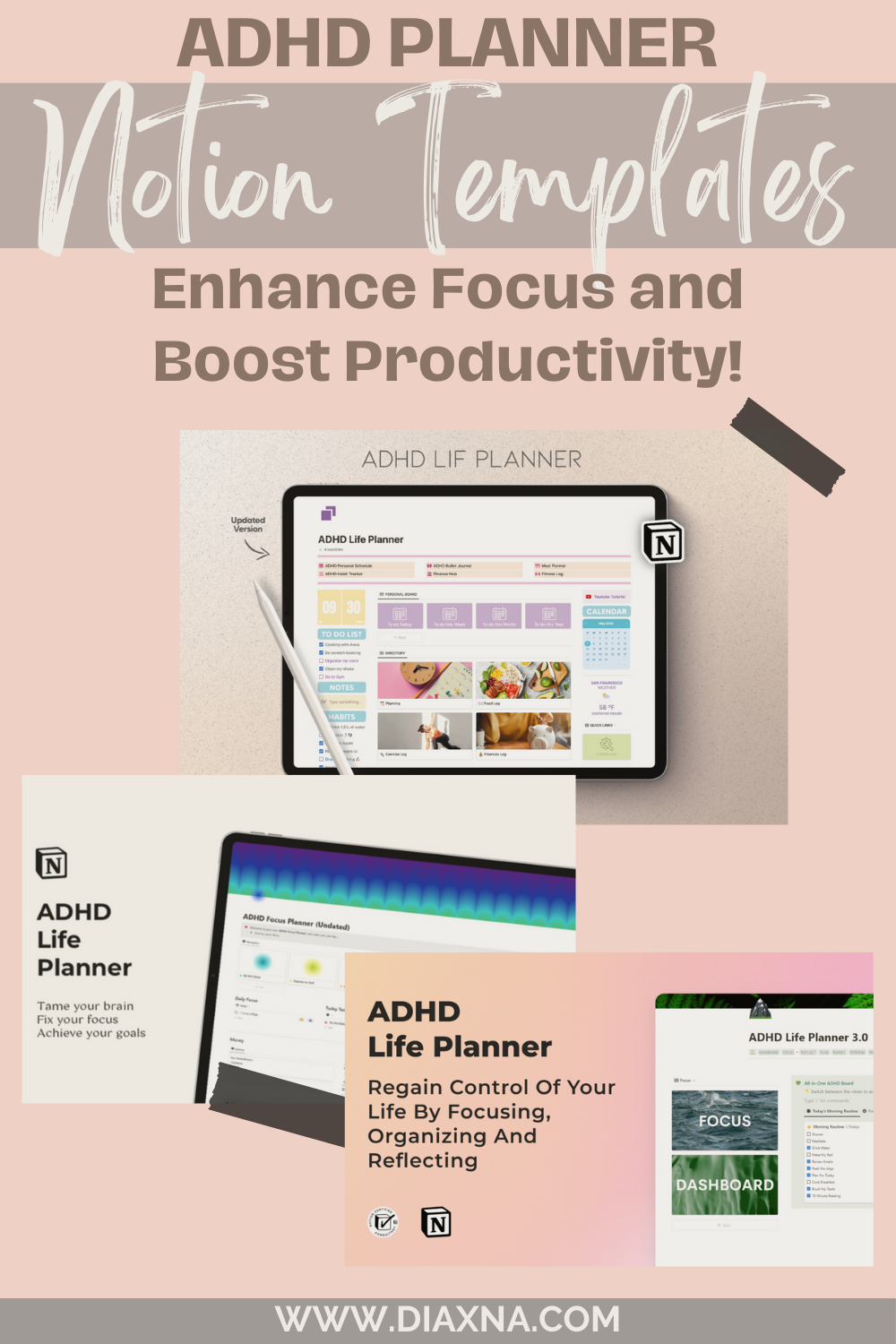 Boost Productivity and Stay Organized Discover 3 ADHD Planner Notion