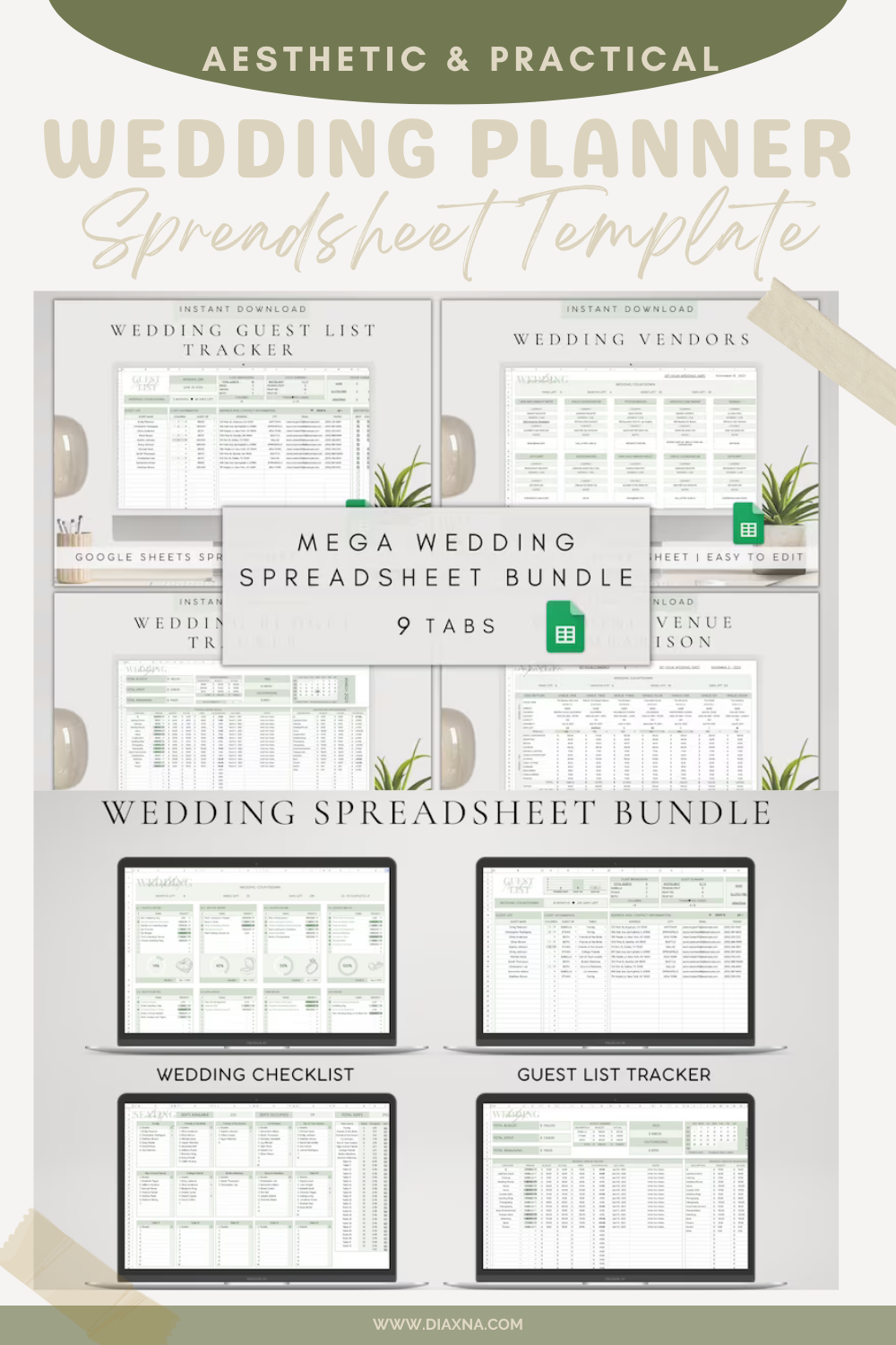 Wedding Planning Made Easy: Top Aesthetic Wedding Planner Spreadsheet ...