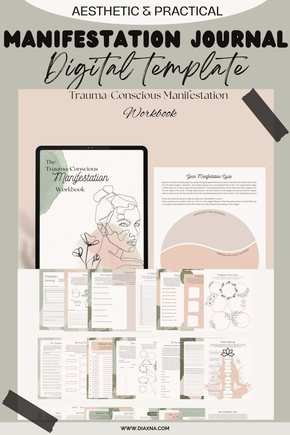 Gratitude Journal for Women Printable Pages Instant Download Self Care,  Self Love, Love Yourself Journal Workbook Ebook Digital Journal 