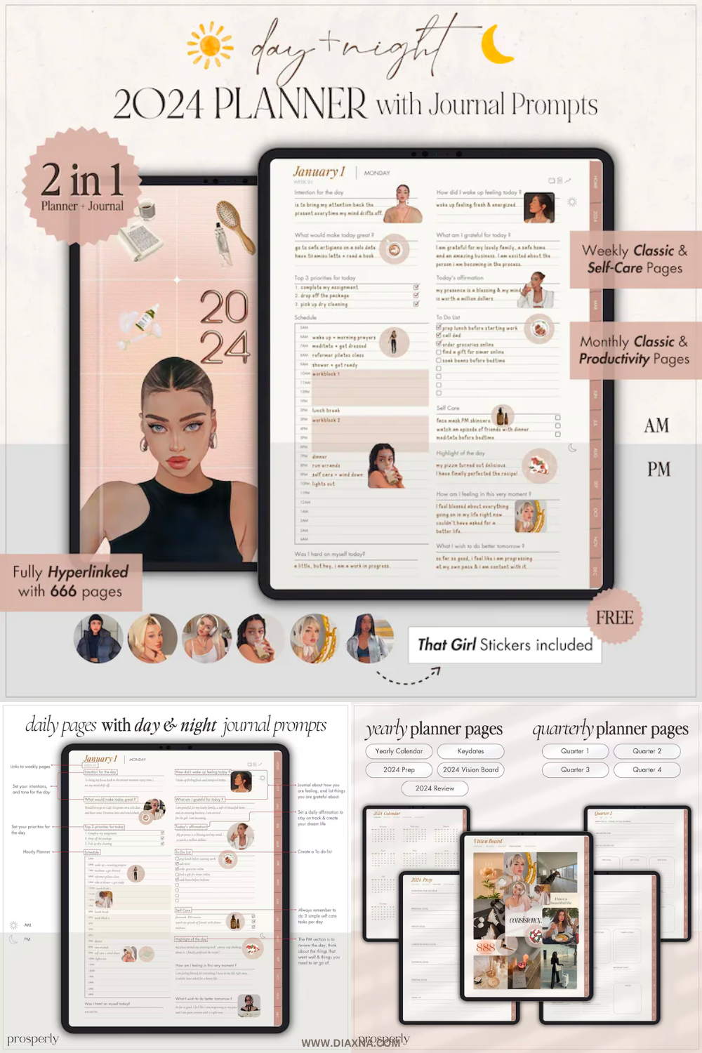 Unlock Your Productivity: 2024 Digital Planner By Prosperly for ...
