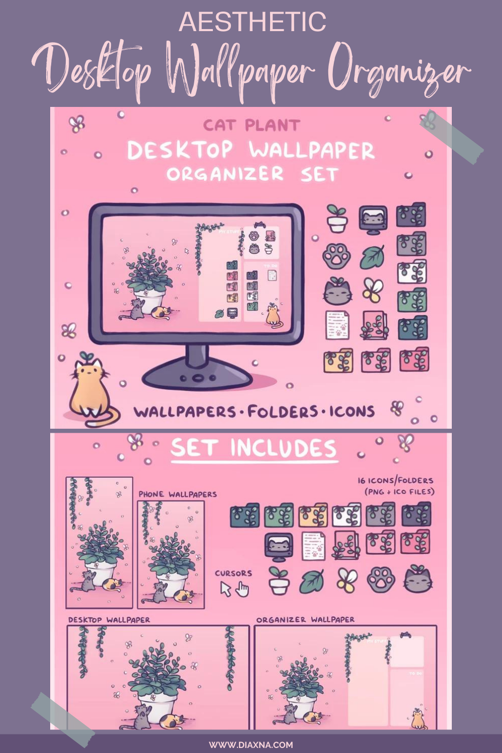 Cute Aesthetic Desktop Organizer Desktop Wallpaper Aesthetic -    Aesthetic desktop wallpaper, Cute desktop wallpaper, Pretty wallpaper iphone