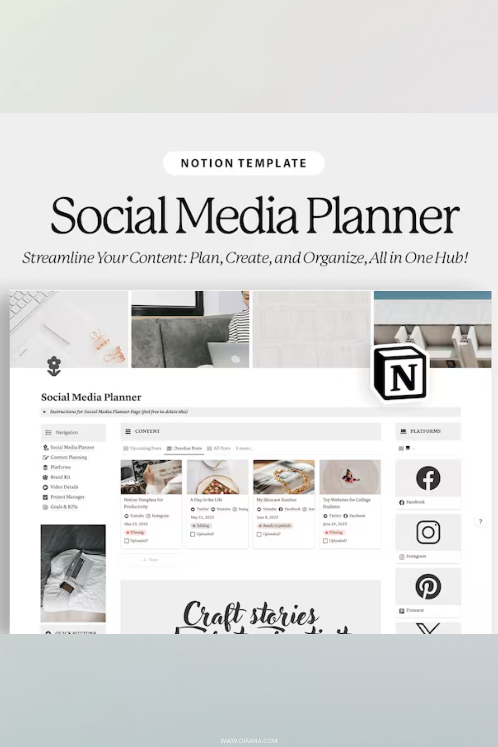 Streamline Your Social Media Strategy: Notion Content Planner for ...