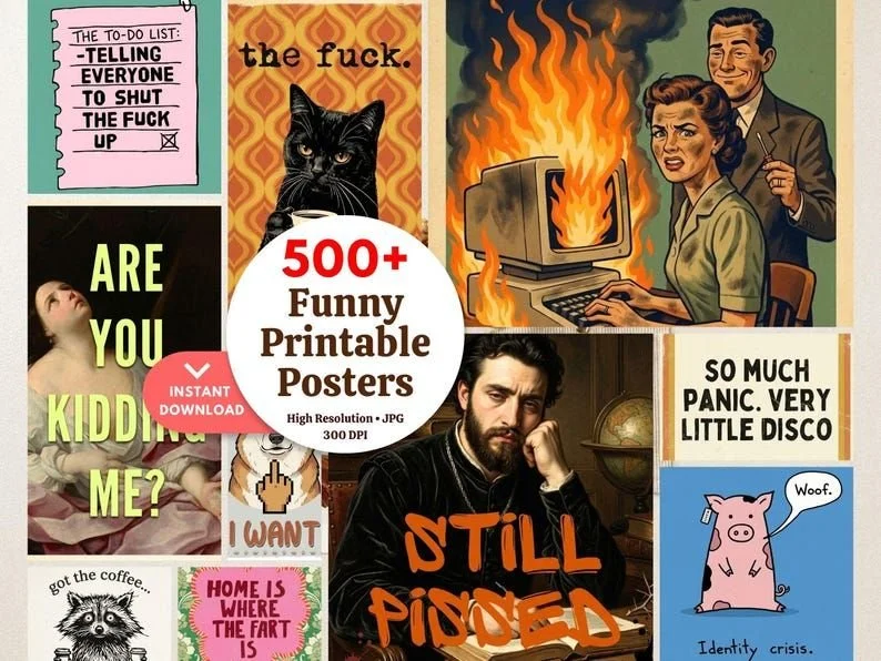 Funny & Sarcastic Home Office Wall Art Ideas for a Workspace With Personality!