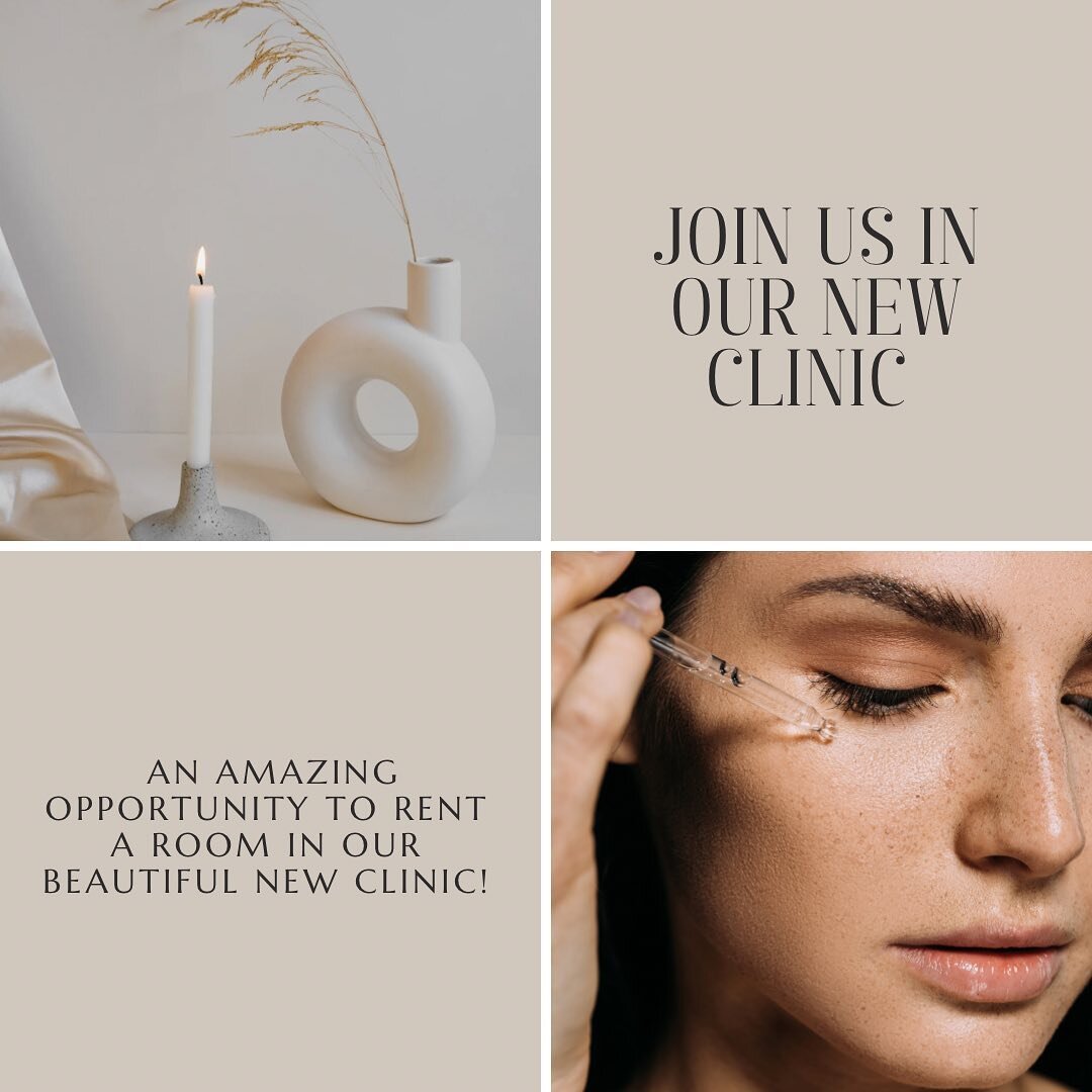 Join us in our new clinic! 💫

We have a beautiful room to rent in our brand new clinic that is opening in June.

We would love a business to join us that would fit in perfectly with what we are offering in our clinic.

This clinic is going to be inc