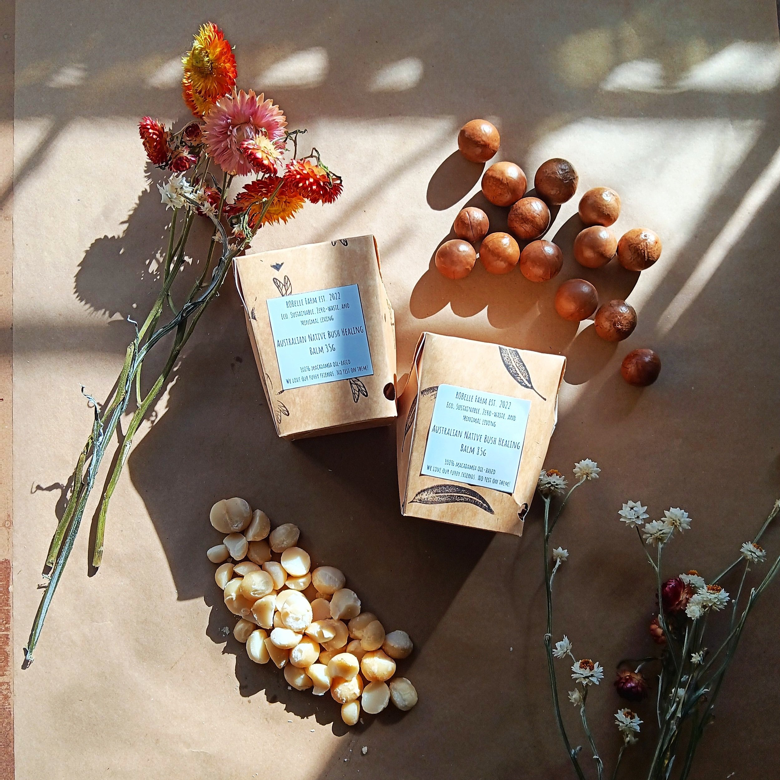Our beloved botanical skin balm is a testament to our dedication. Made with love, this simple balm is carefully formulated to moisturize, protect, and heal your skin.