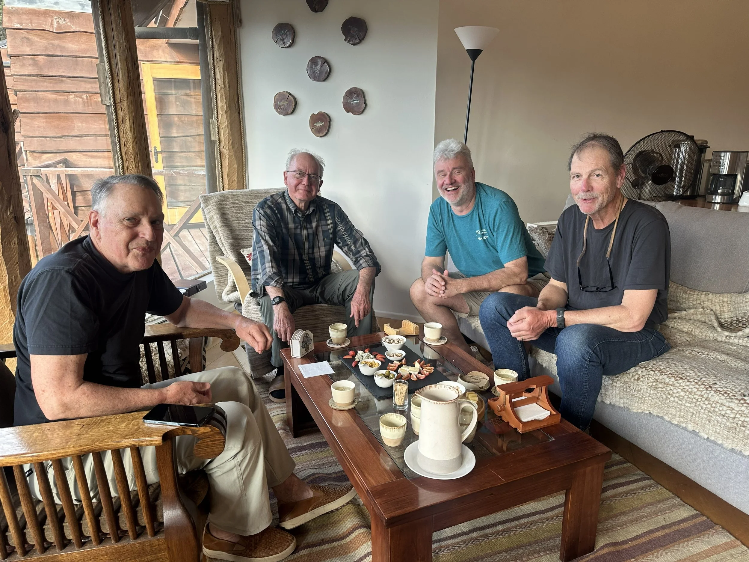 Steve, Peter, Tony and Bart Reliving The Day With A pitcher of Pisco Sours
