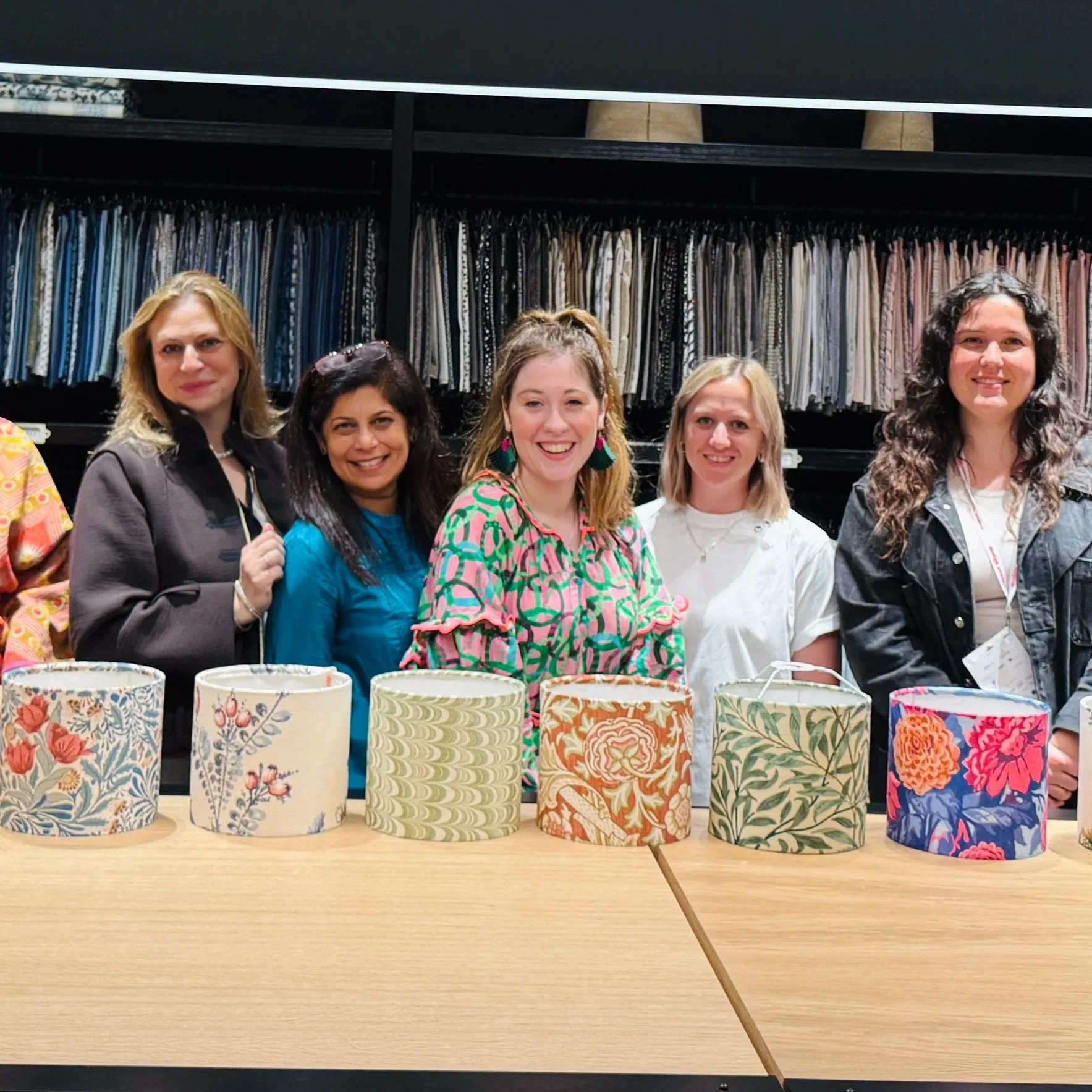  Wellbeing Lampshade Workshop. 
In this creative workshop you will choose a discarded textile fabric to work with from our beautiful collection. You will then be guided, step by step, on how to upcycle the fabric to create a unique lampshade that you