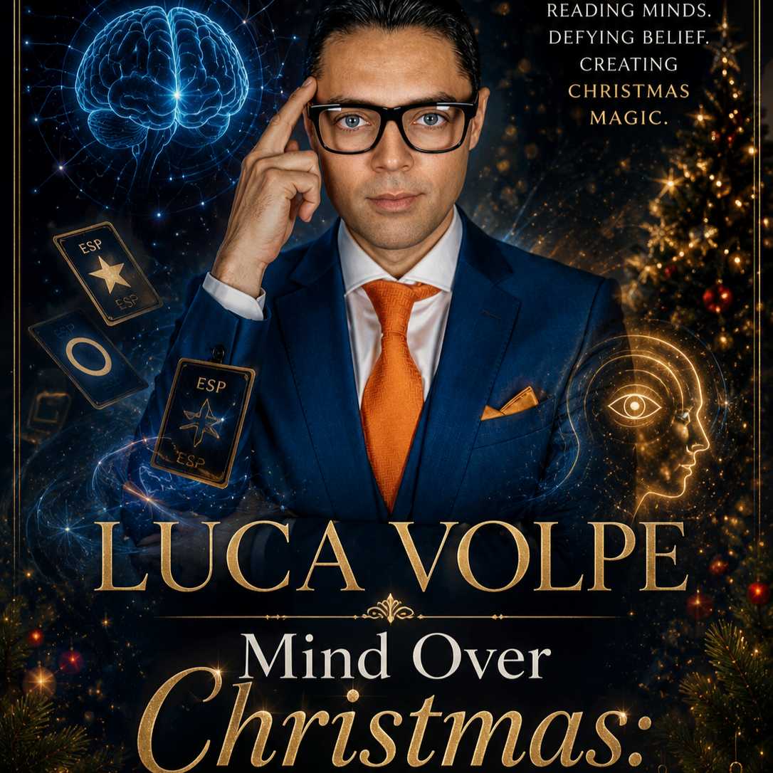  Festive Mentalism (Mind Reading) Show With Luca Volpe. 
Make your corporate Christmas celebration truly unforgettable with an exclusive mentalism experience from Luca.
 Enquire for a quote. 
 
Format: Roaming Entertainment,
Category: Entertainment,
