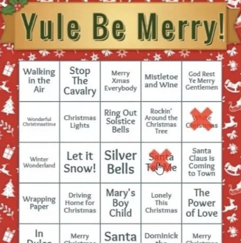 Christmas Hits  Musical Bingo.