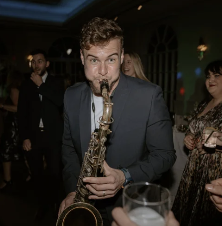   Saxophonist. 
Our very own party starting saxophonist. A highly energetic, immensely captivating, tremendously gifted performance is the perfect option for your special day. 
 Please enquire for a quote. 
 
Audience: Everyone,
Activity: Entertainme