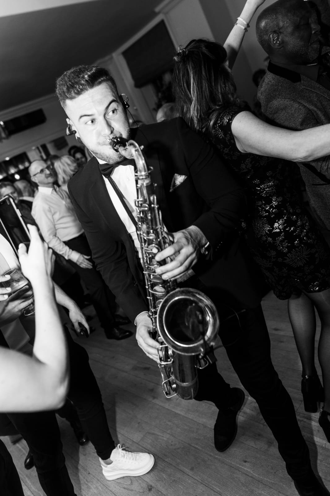  Saxophonist. 
Our very own party starting saxophonist. A highly energetic, immensely captivating, tremendously gifted performance is the perfect option for your special day. 
 Please enquire for a quote. 
 
Format: Drop-In,
Category: Entertainment,

