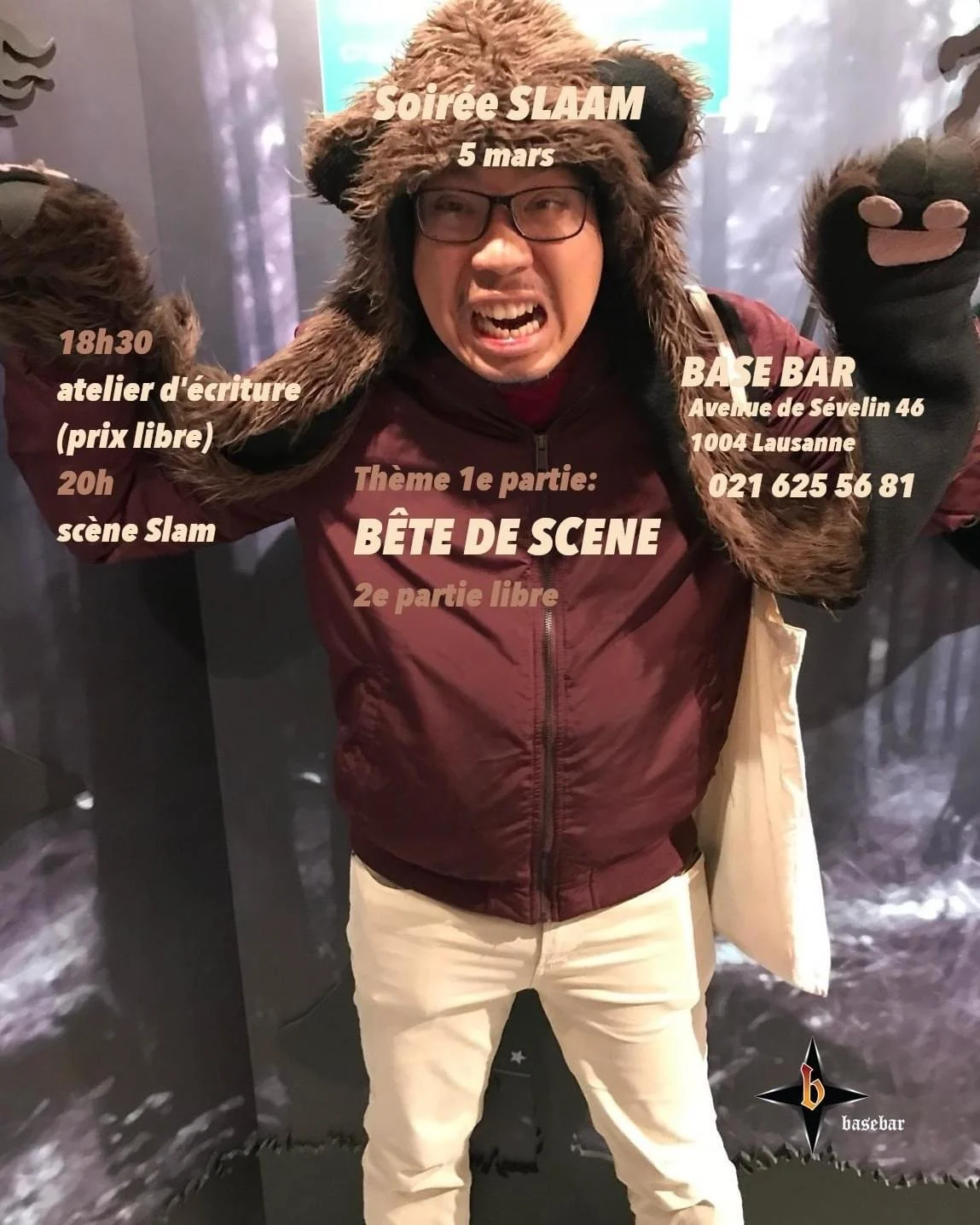 Atelier et scène slam animés par Honorable Scarabée!