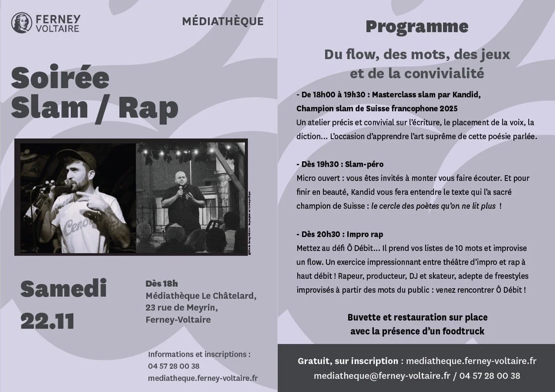 Soirée slam/rap (Ferney-Voltaire)