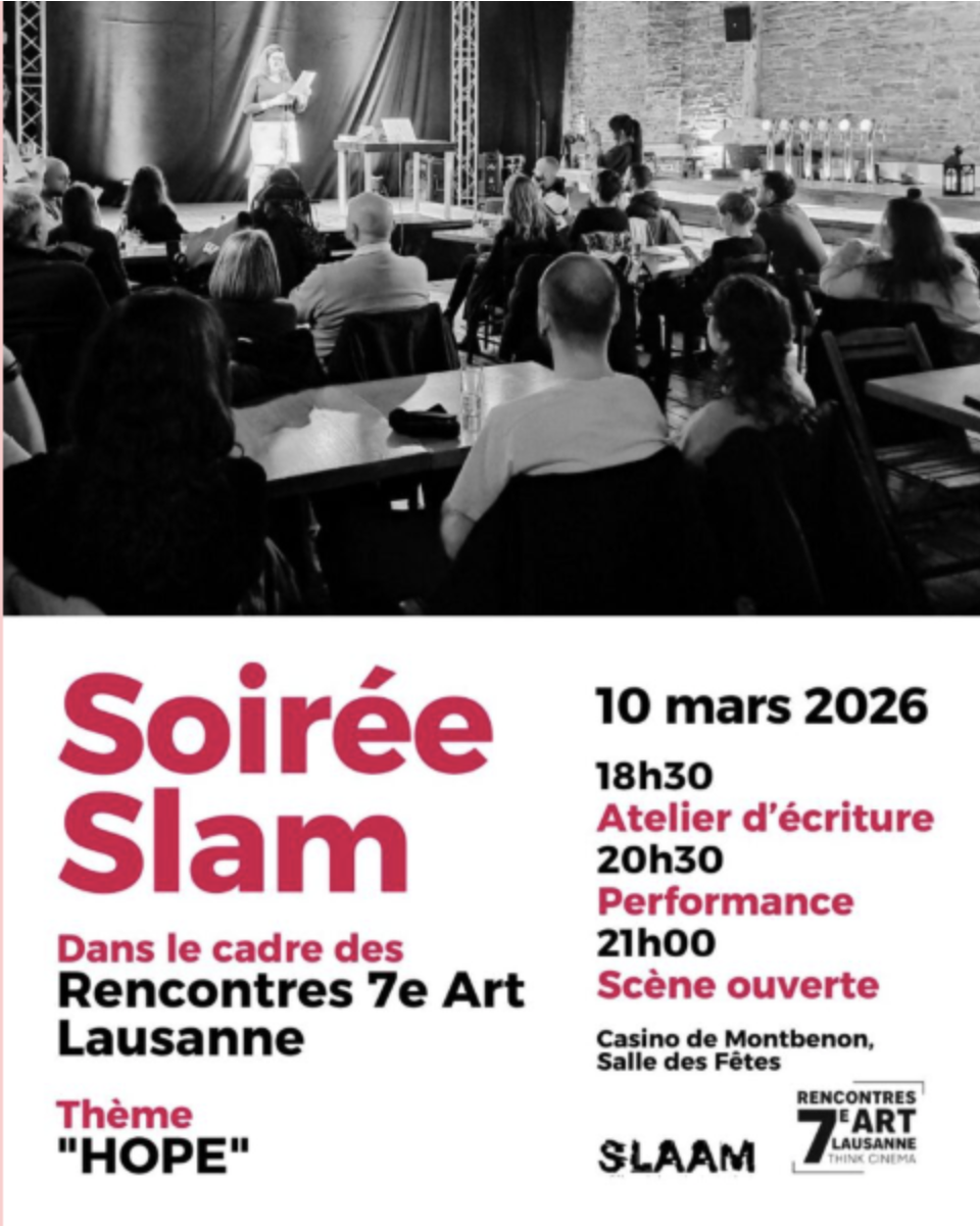 Célia, Honorable Scarabée &amp; Kandid animent un atelier et une soirée le 10 mars lors des Rencontres du 7ème art à Lausanne!