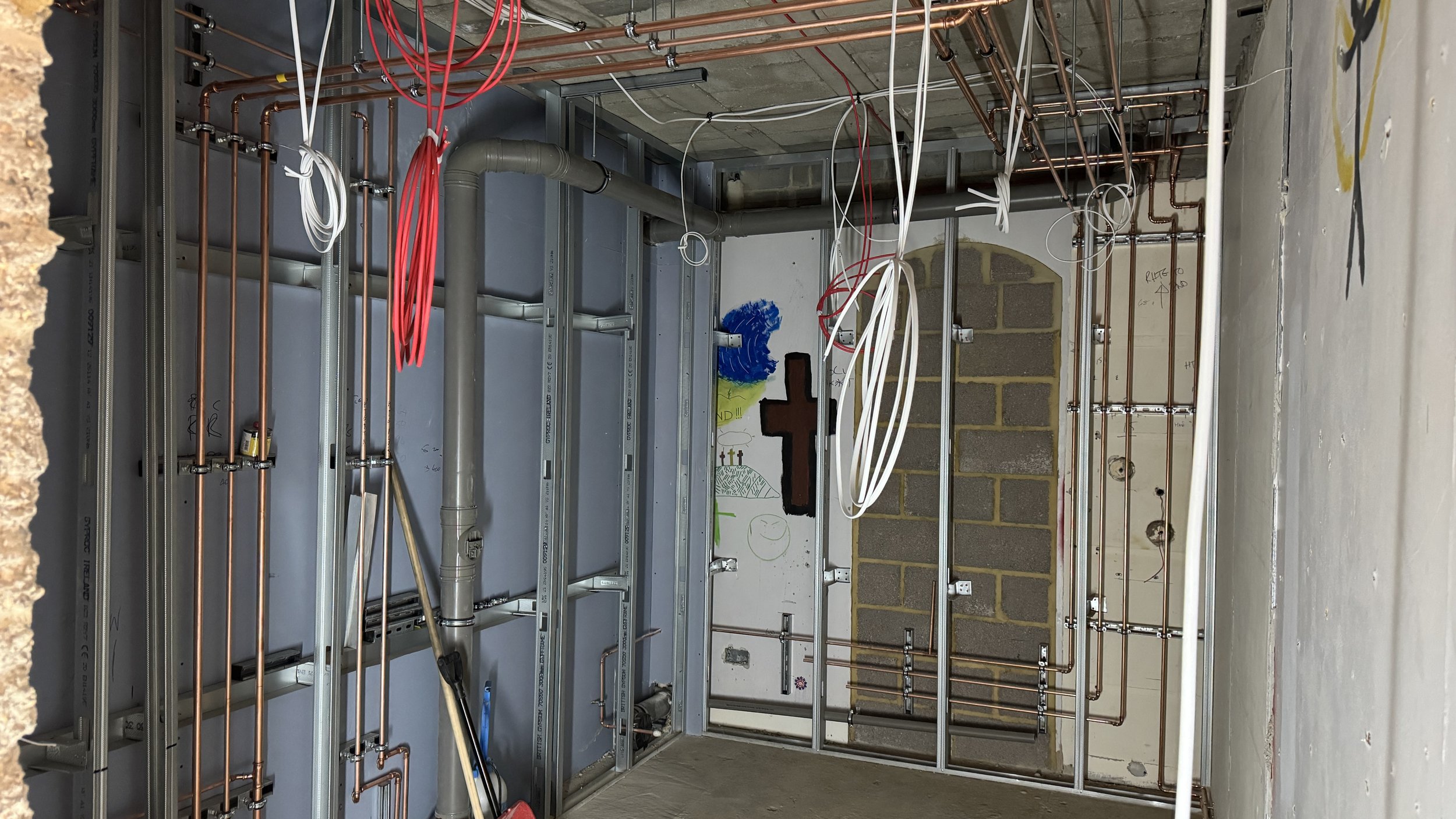 First fix for the new disabled access toilet and separate family changing toilet